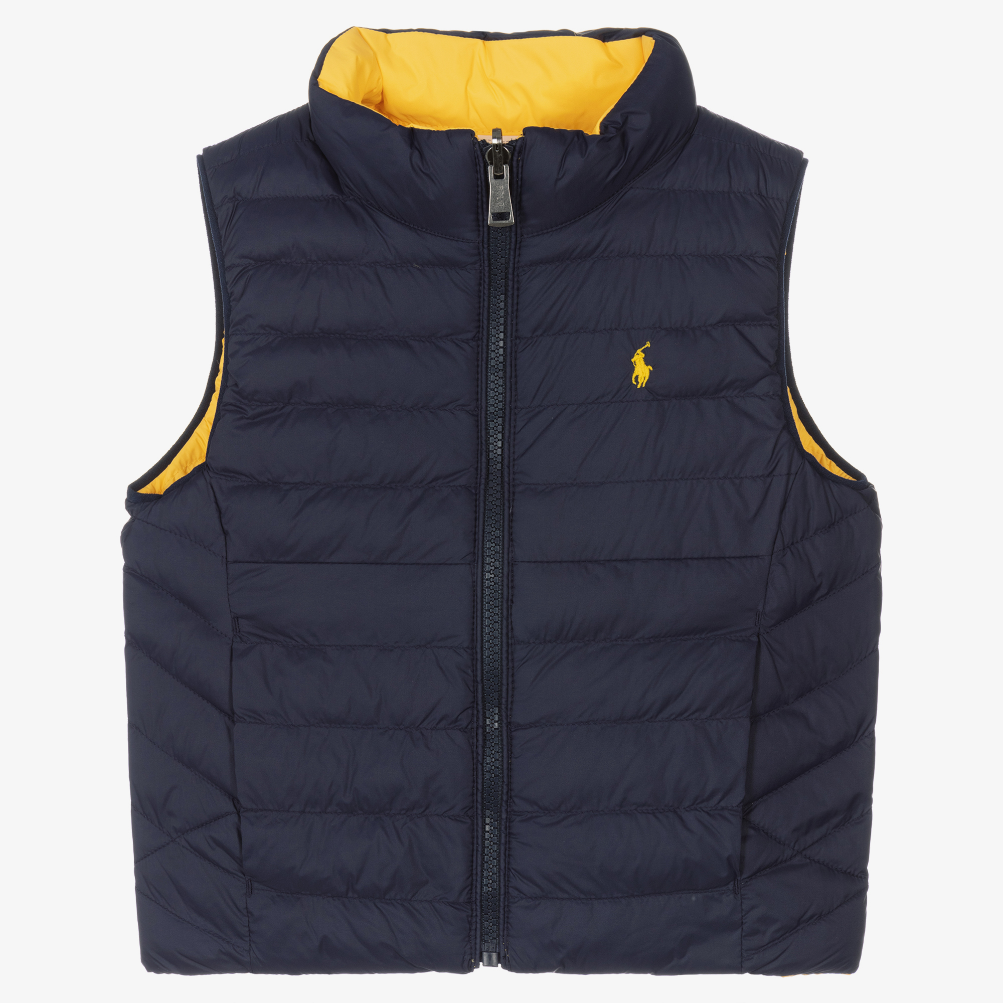 Ralph Lauren Blue Yellow P Layer 2 Reversible Gilet