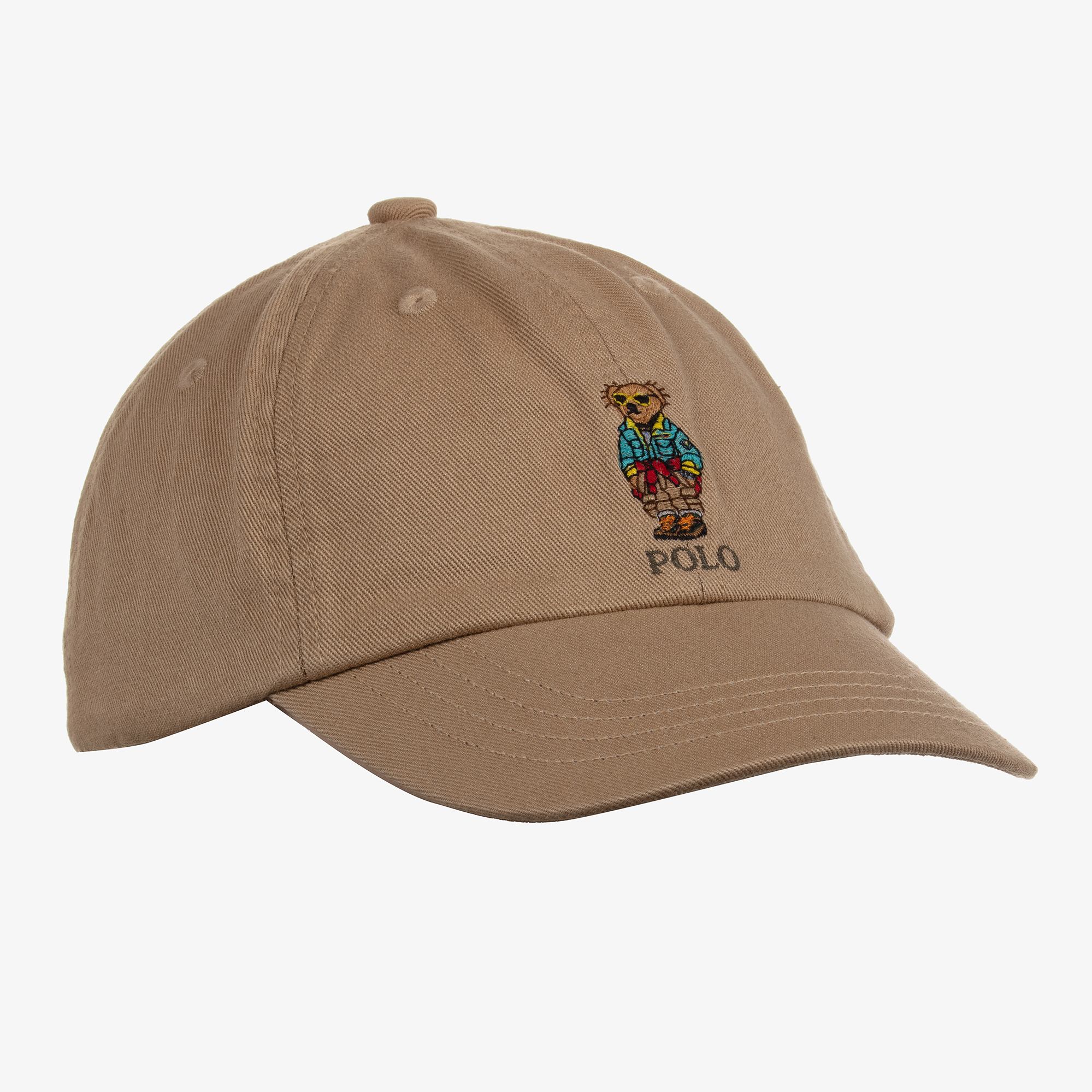 Polo Ralph Lauren - Boys Beige Cotton Polo Bear Cap | Childrensalon