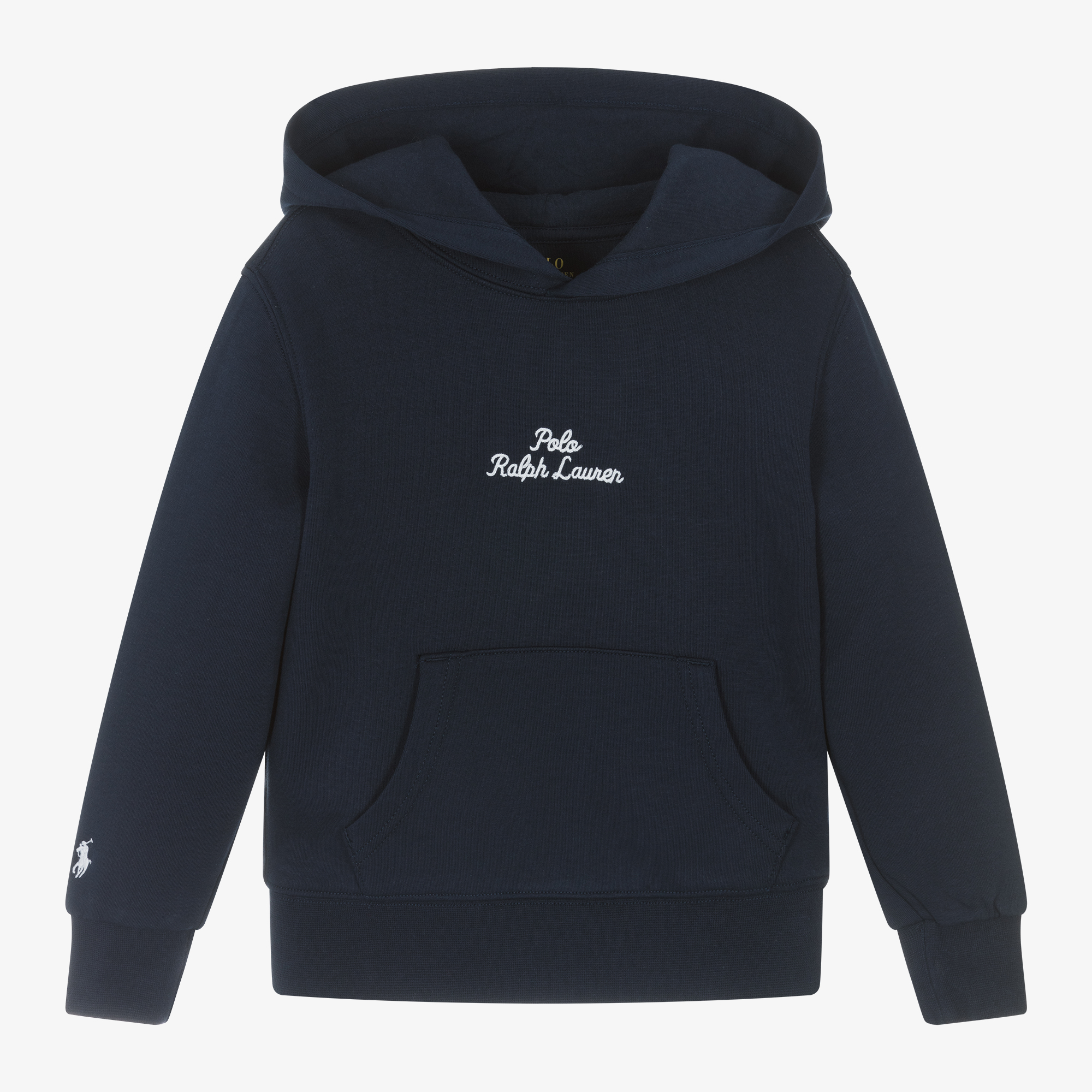 Ralph Lauren Boys Blue Cotton Hoodie Childrensalon