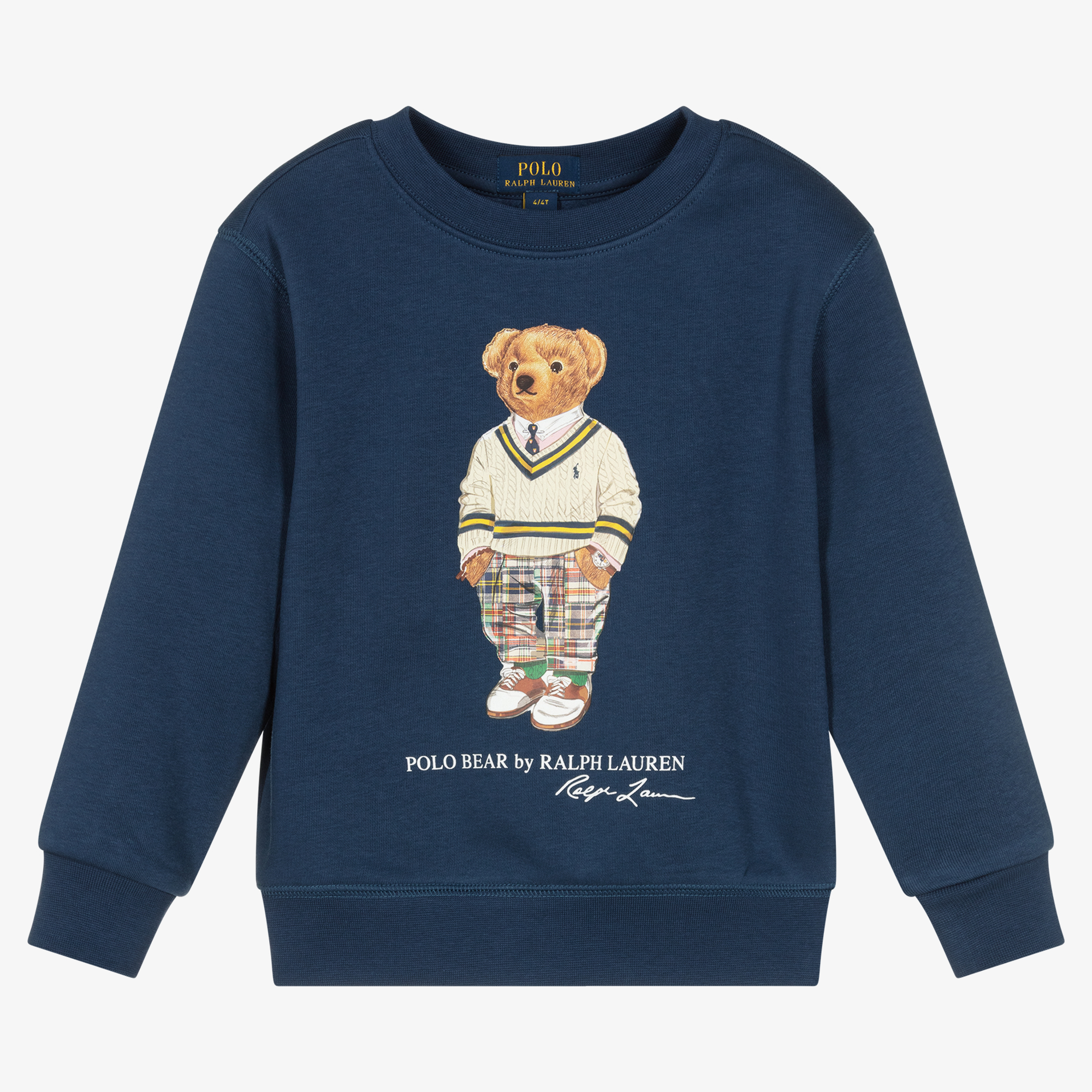 Polo Ralph Lauren - Boys Blue Polo Bear Sweatshirt | Childrensalon