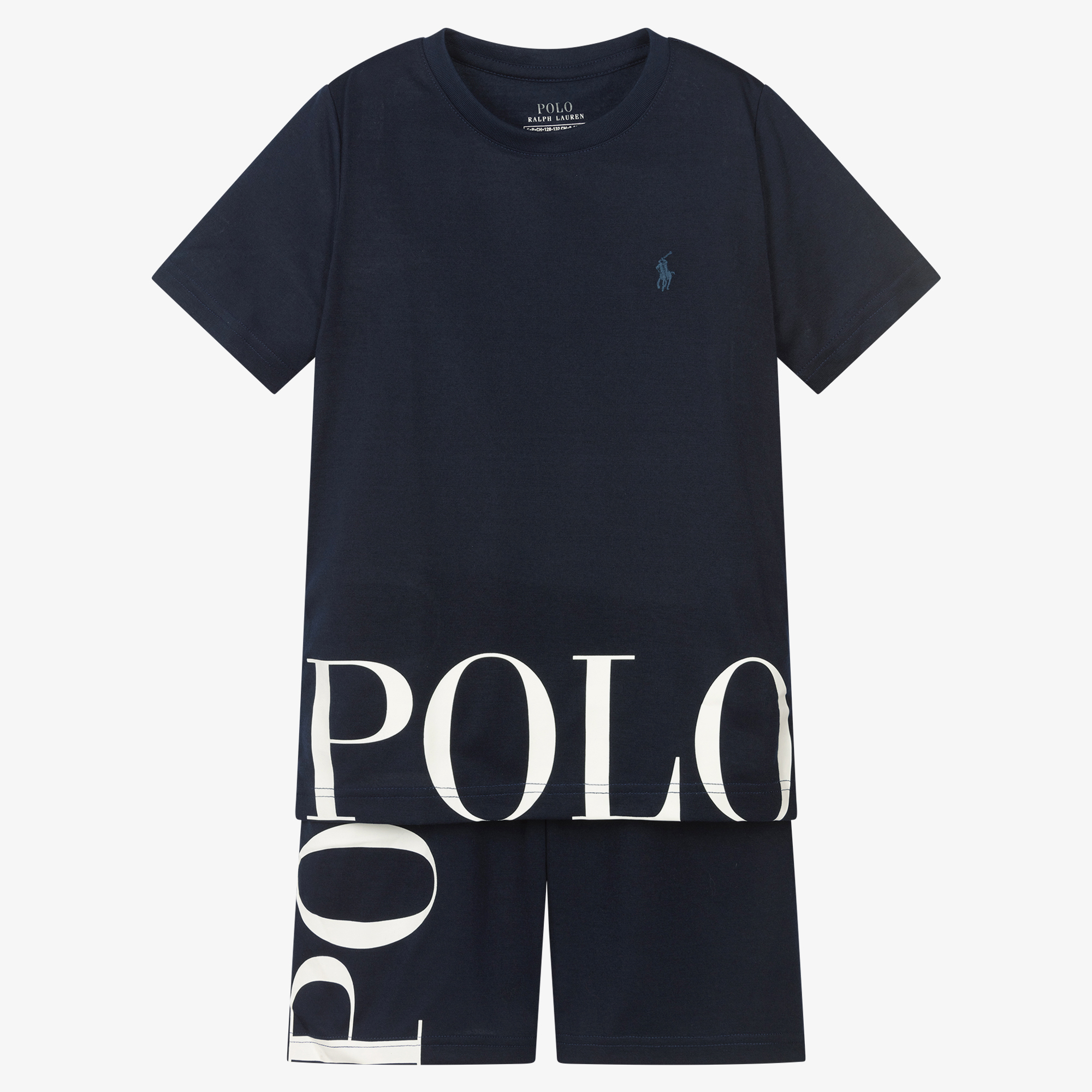 Ralph Lauren Boys Navy Blue Jersey Pyjamas