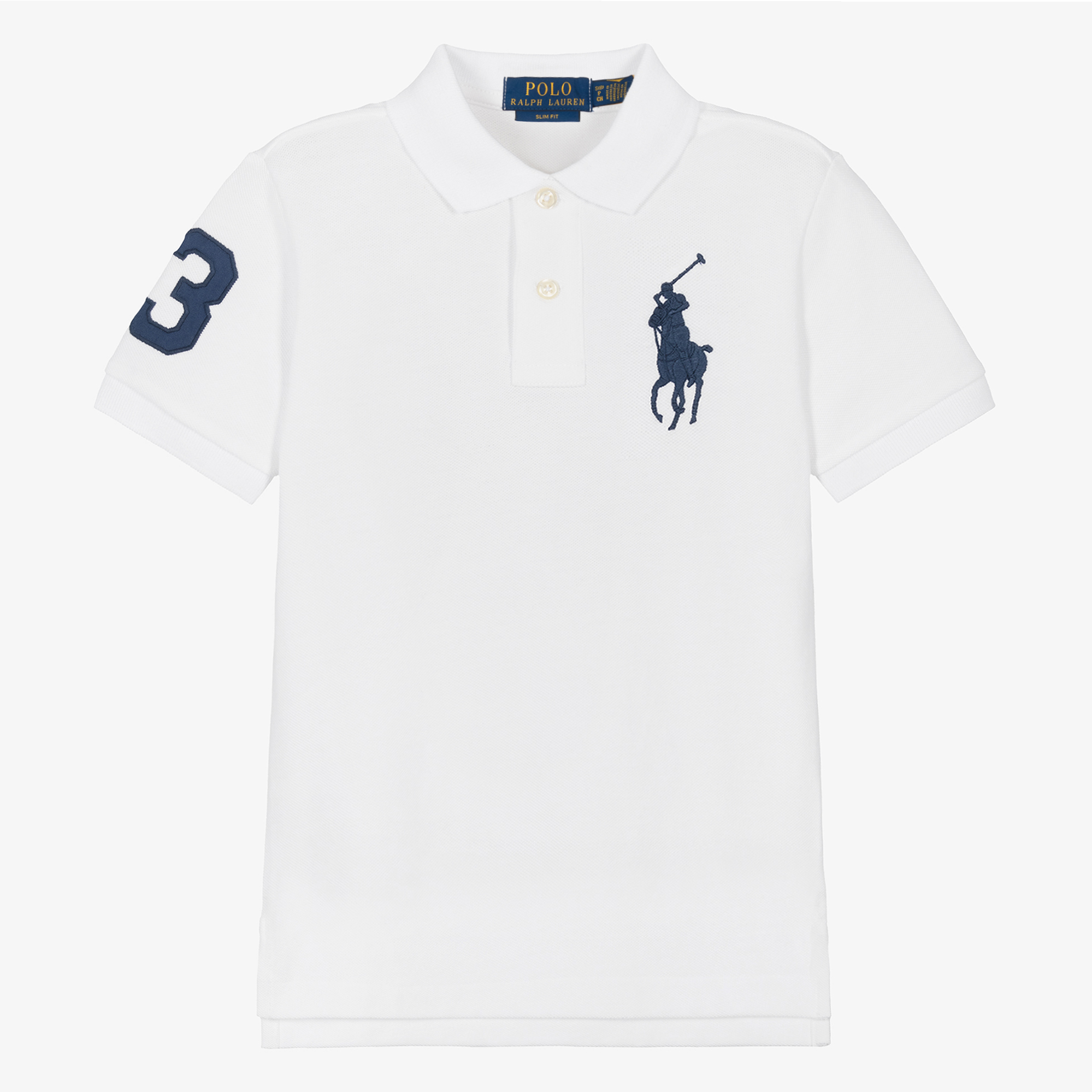 Ralph Lauren Boys White Big Pony Cotton Polo Shirt