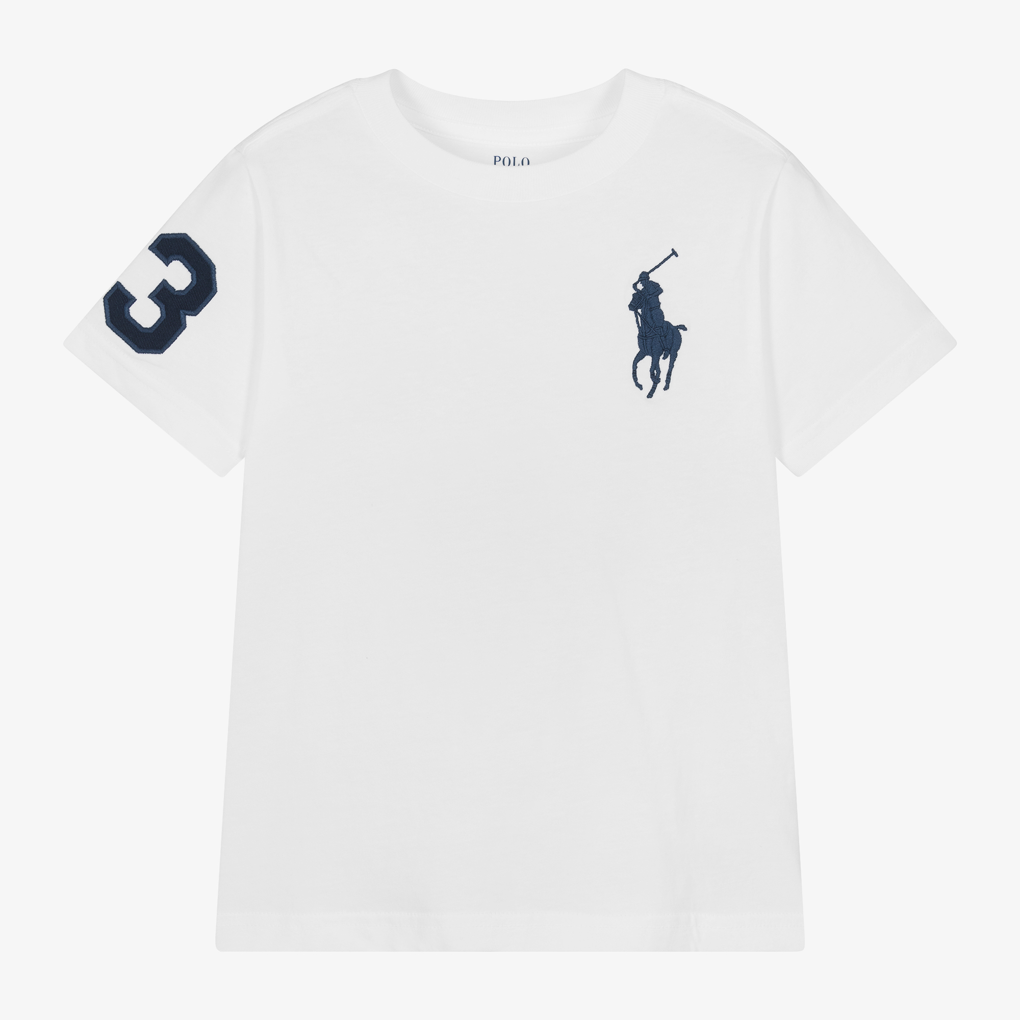 Ralph Lauren Boys White Big Pony Cotton T Shirt Childrensalon