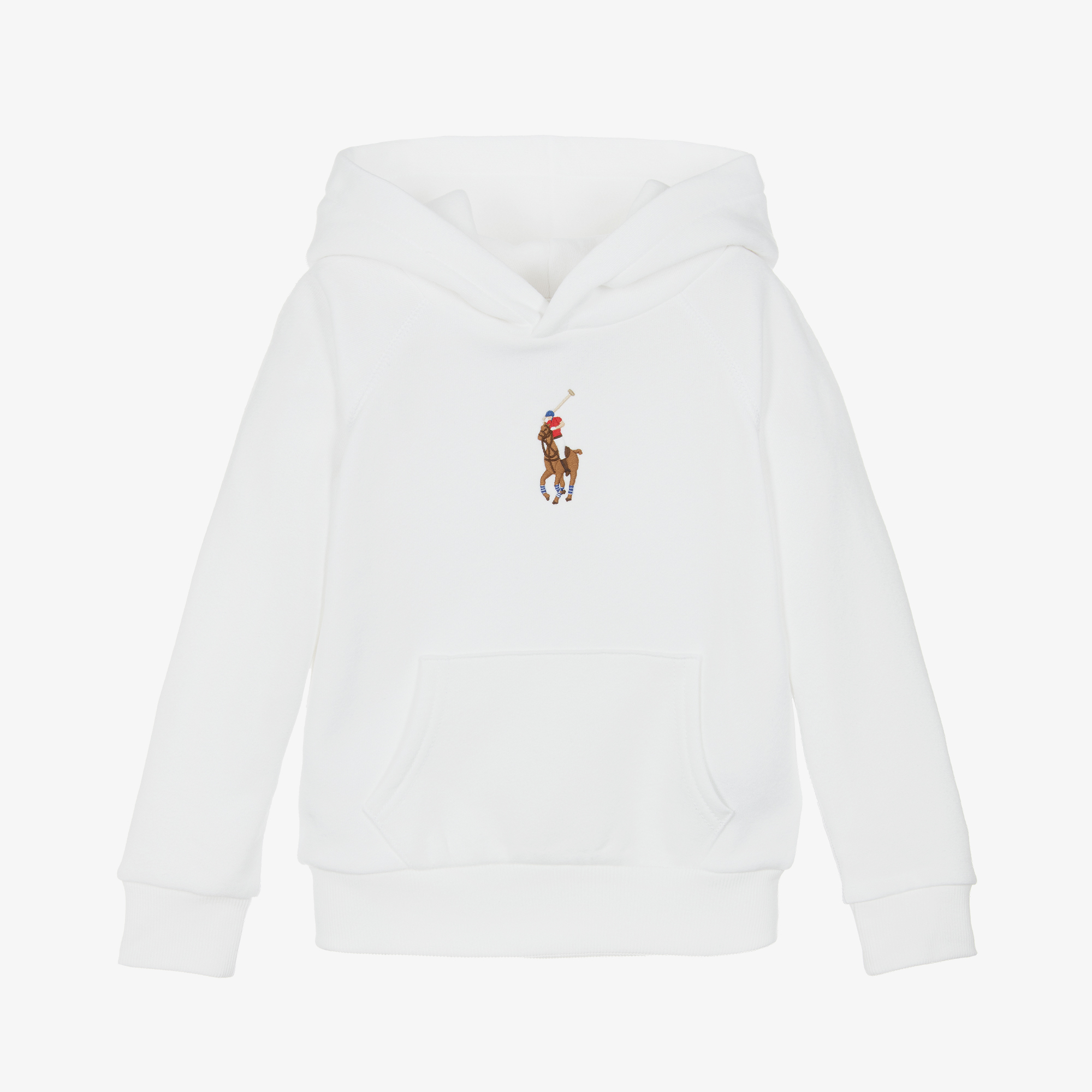 Ralph Lauren Boys White Cotton Hoodie