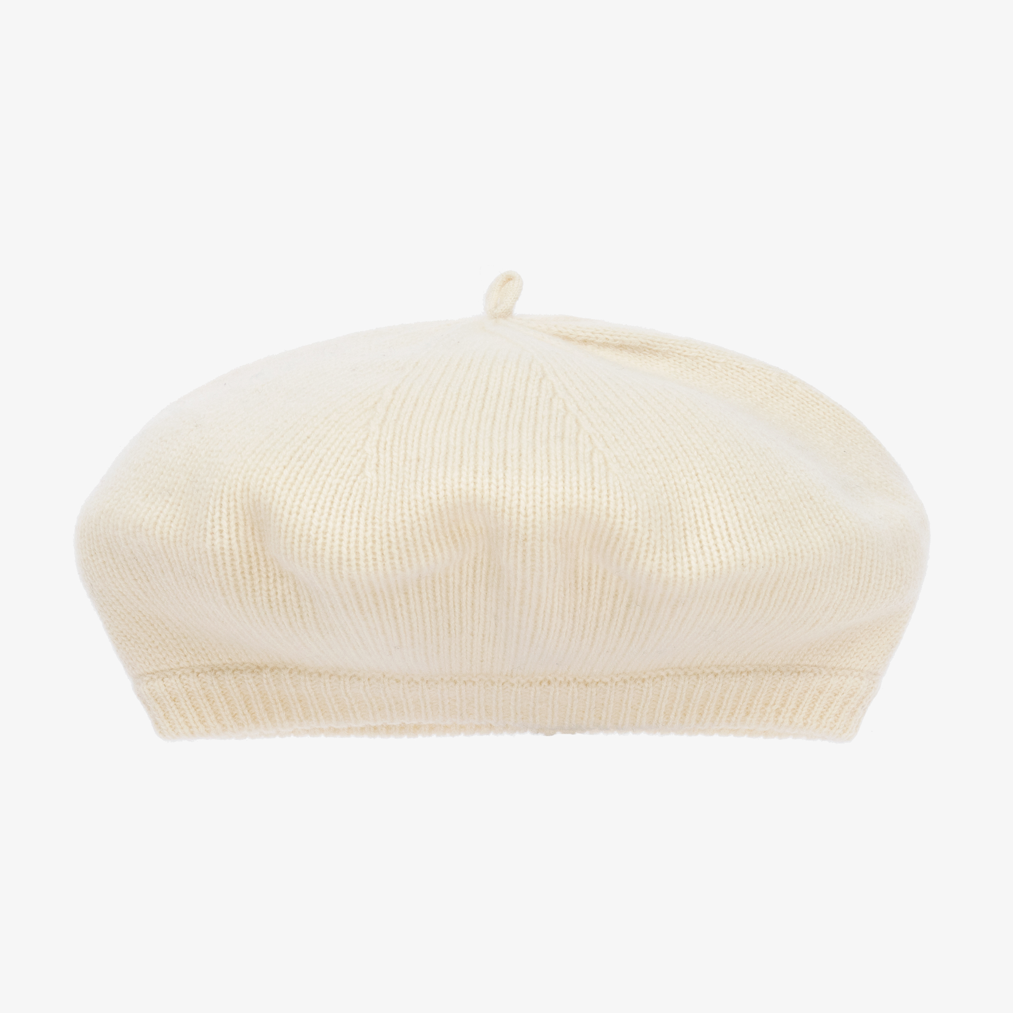 Ralph Lauren Girls Ivory Knitted Wool Beret