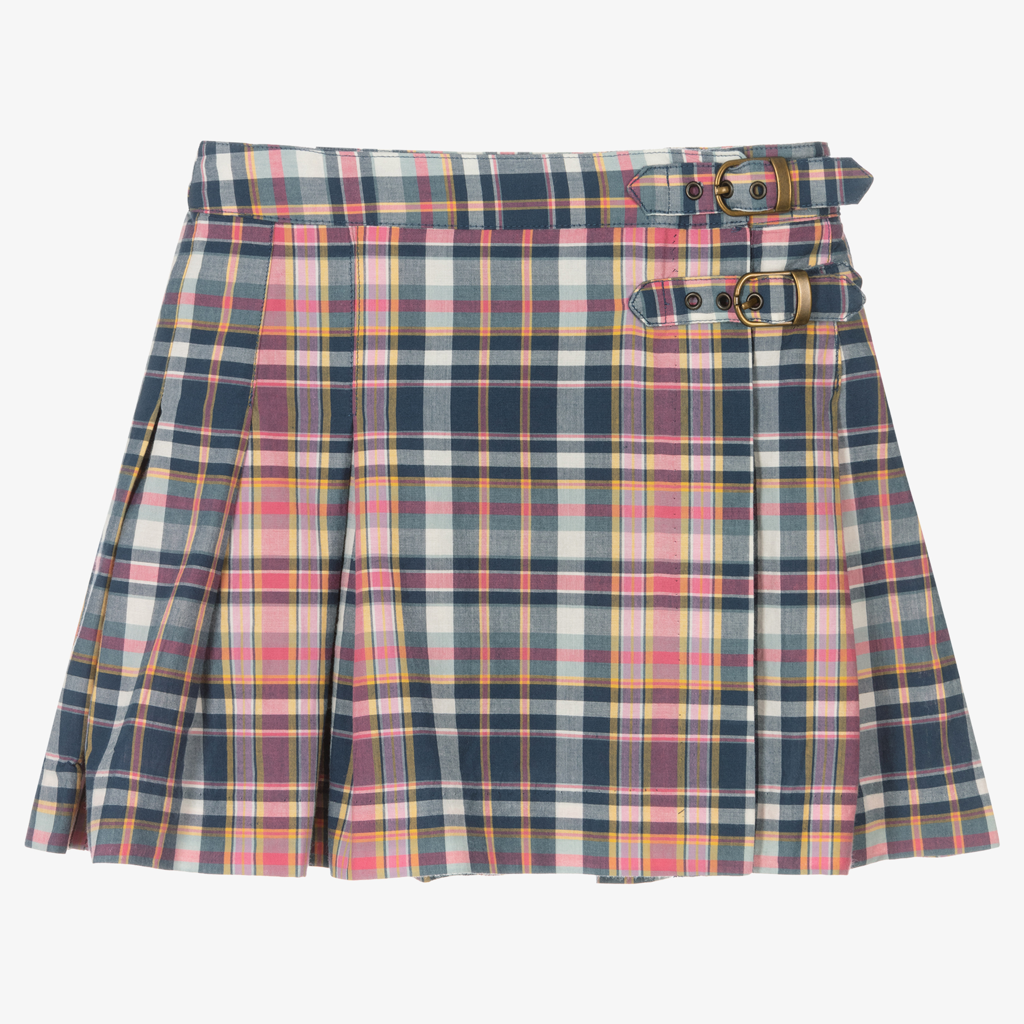 Polo Ralph Lauren - Girls Blue Piqué Logo Skirt | Childrensalon