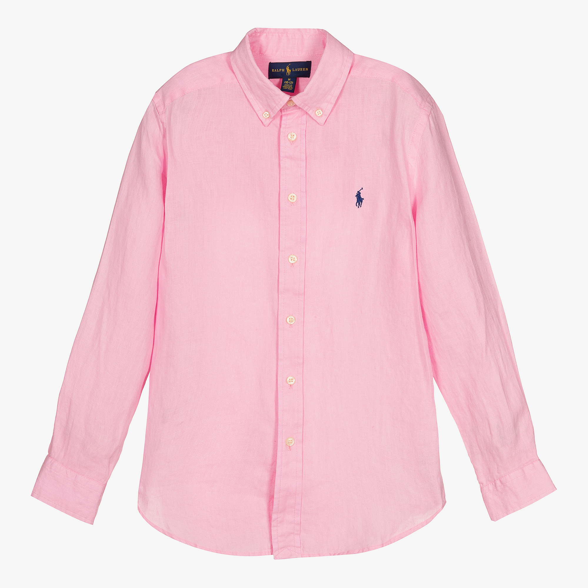 Polo Ralph Lauren - Teen Boys Pink Linen Shirt | Childrensalon
