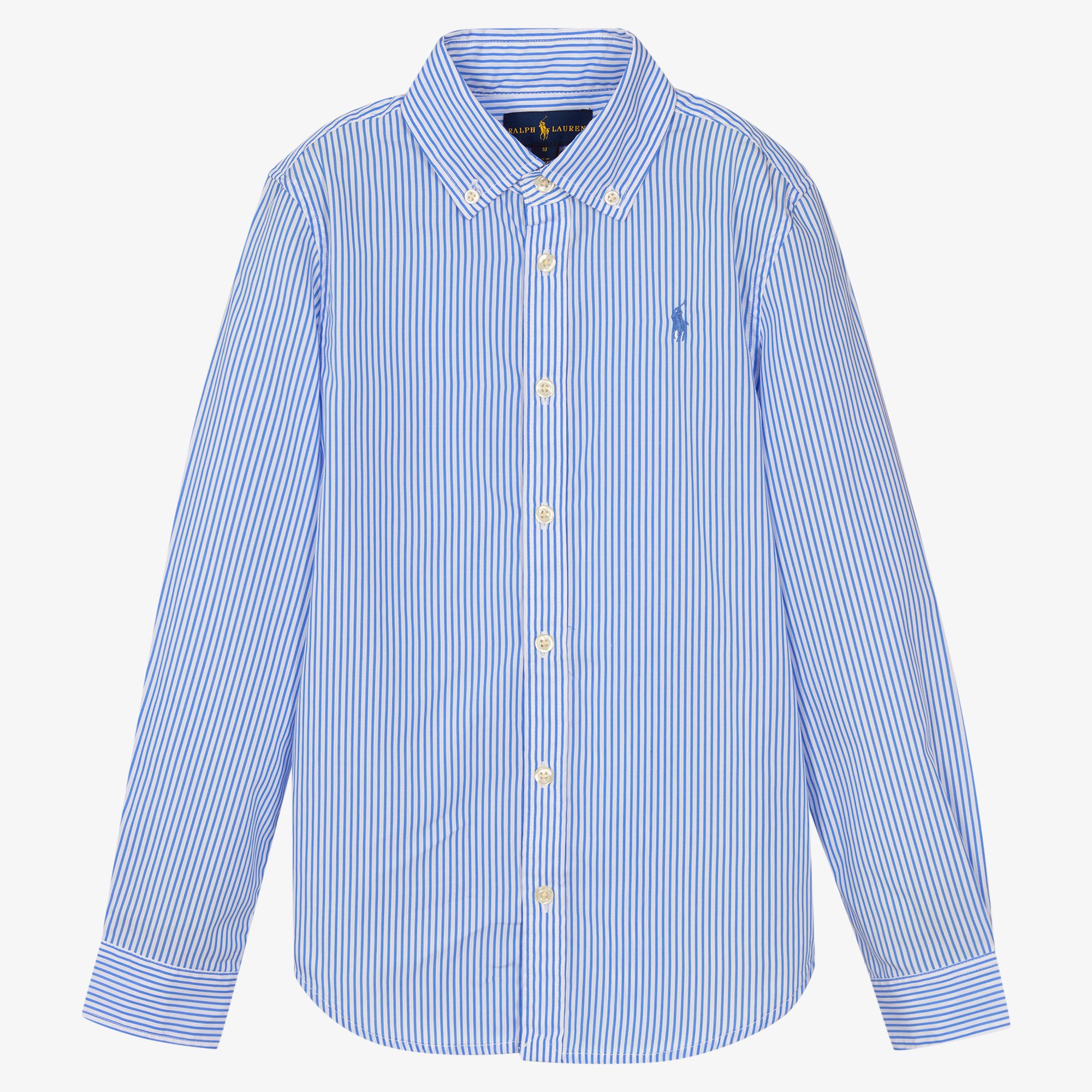 ralph lauren blue striped shirt ladies