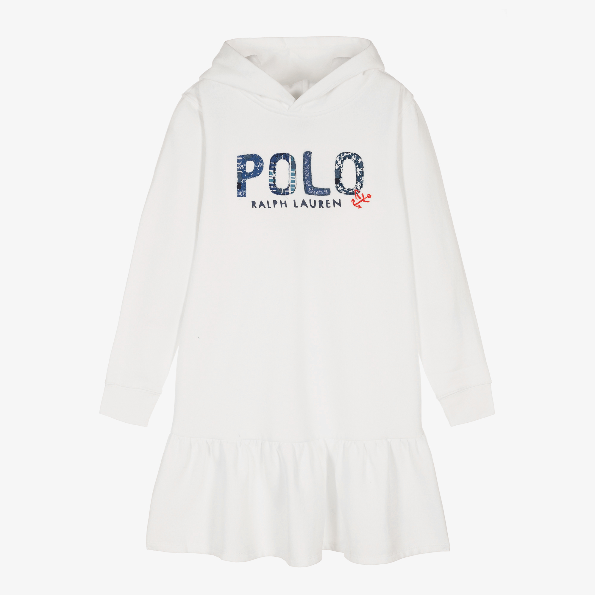 Polo Ralph Lauren - Teen Girls White Logo Hooded Sweater Dress |  Childrensalon