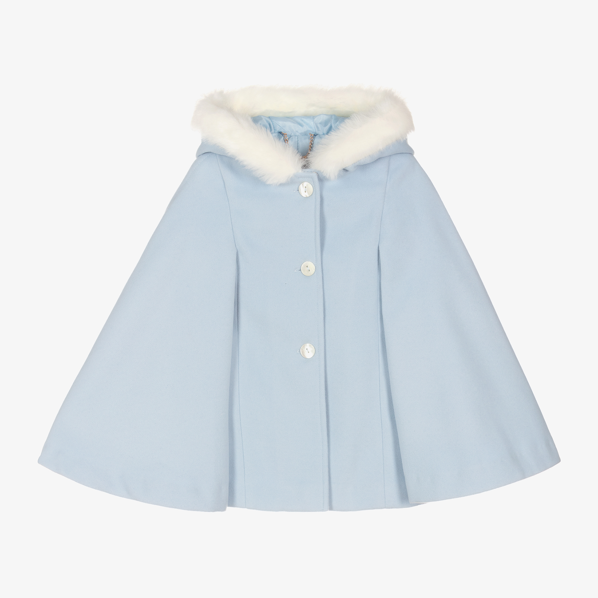 Sarah Louise - Girls Pale Pink Knitted Cape | Childrensalon