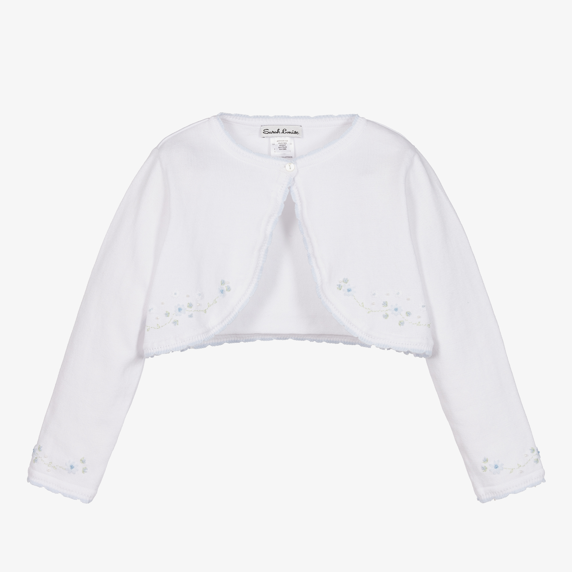 Girls white clearance cropped cardigan