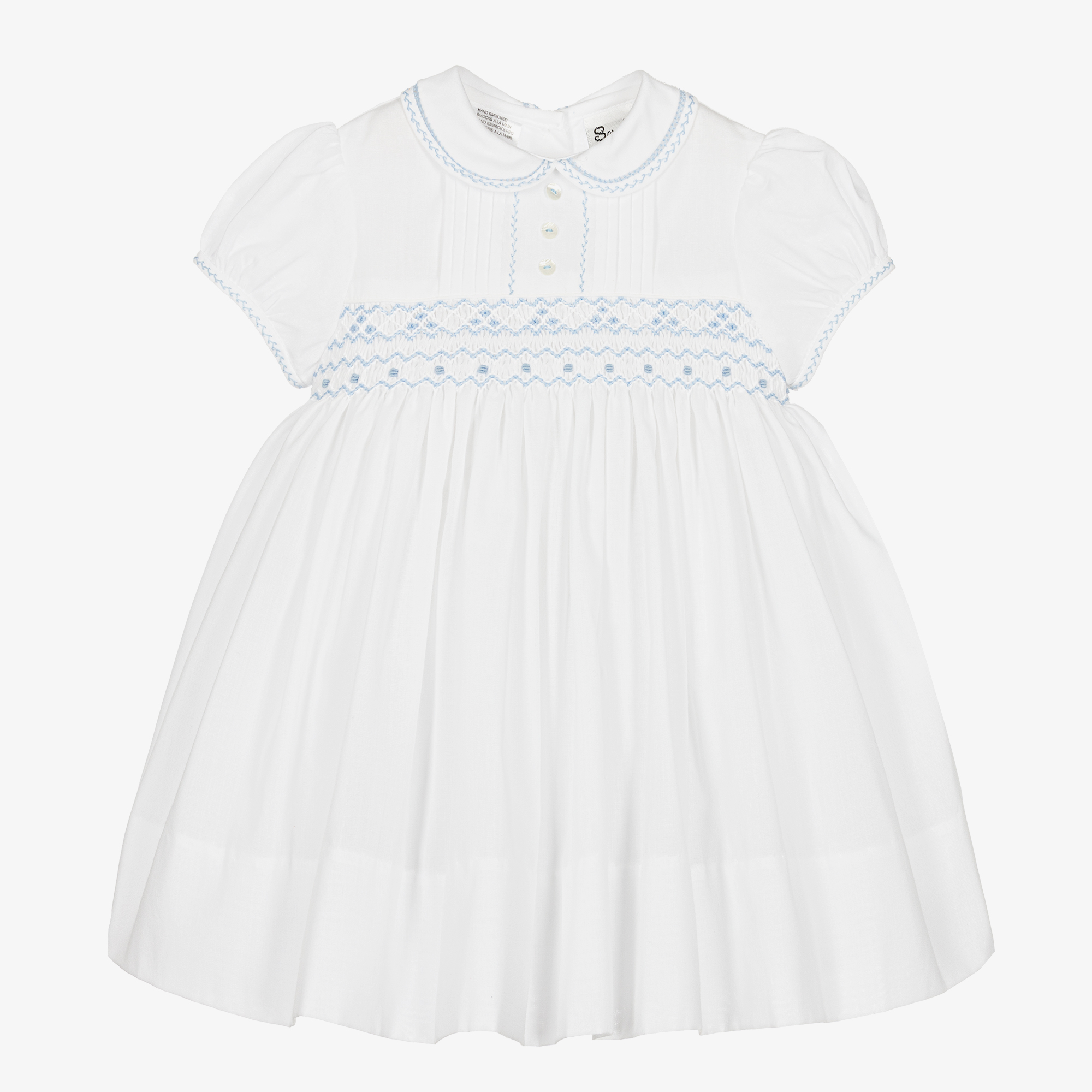 Sarah louise blue sales smocked dress