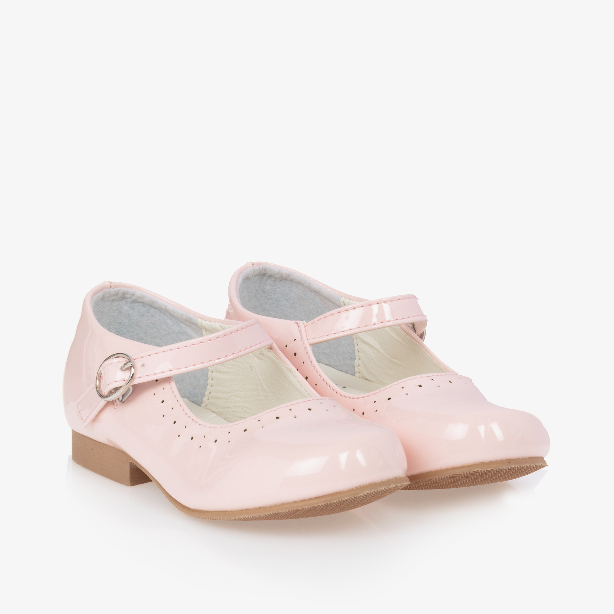 Sevva - Girls Pink Faux Patent Leather Shoes | Childrensalon