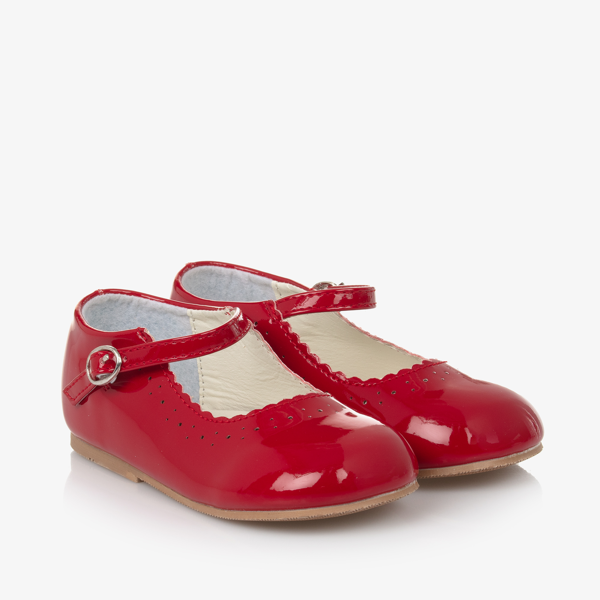 Sevva - Girls Red Faux Patent Leather Shoes | Childrensalon