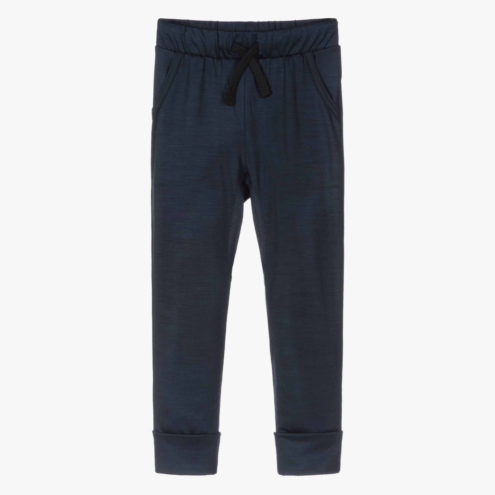 Smalls Merino Navy Blue Merino Wool Slim Joggers