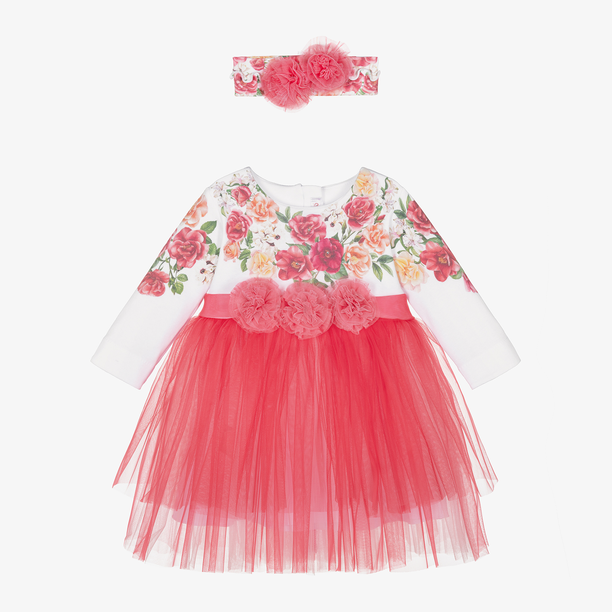 Sofija - Pink Jersey & Tulle Dress | Childrensalon