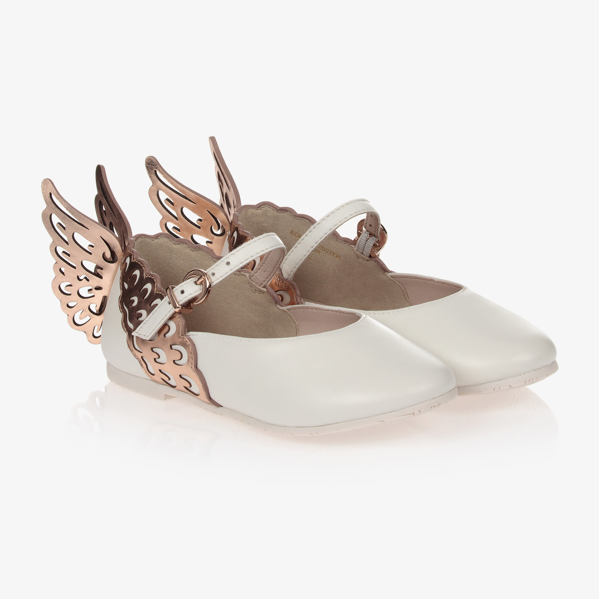 Sophia Webster Mini Girls White Leather Shoes Childrensalon