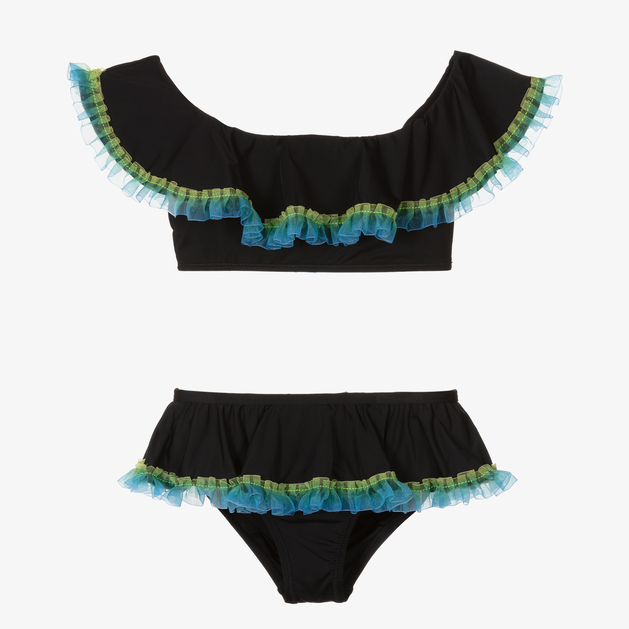 Black ruffle bikini clearance skirt