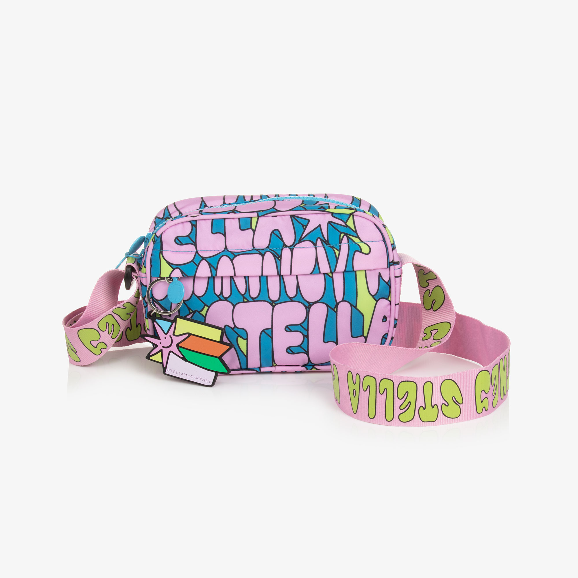 Stella McCartney Kids Girls Blue & Pink Logo Print Bag (20cm)