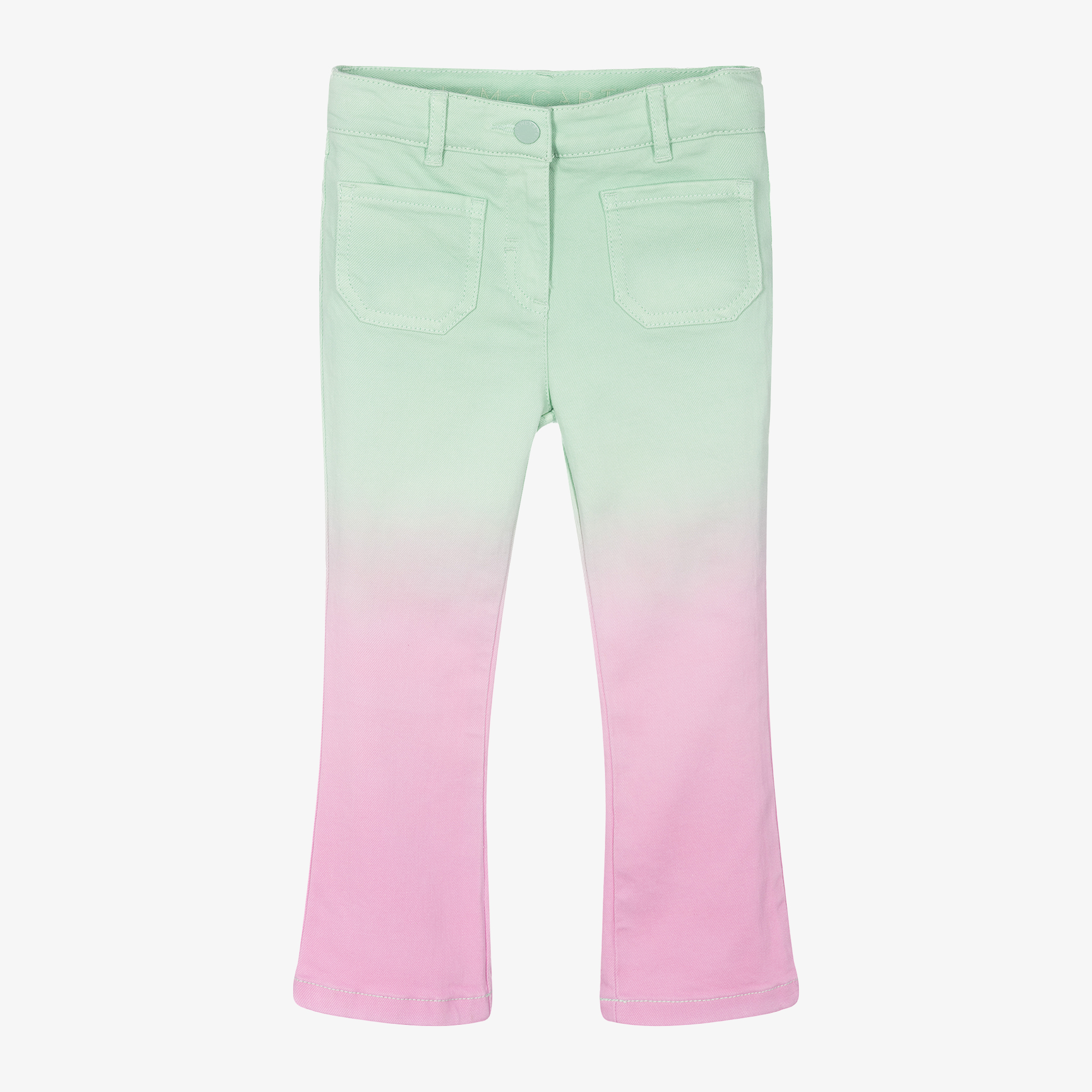 Stella McCartney Kids Girls Green & Pink Ombré Flared Jeans