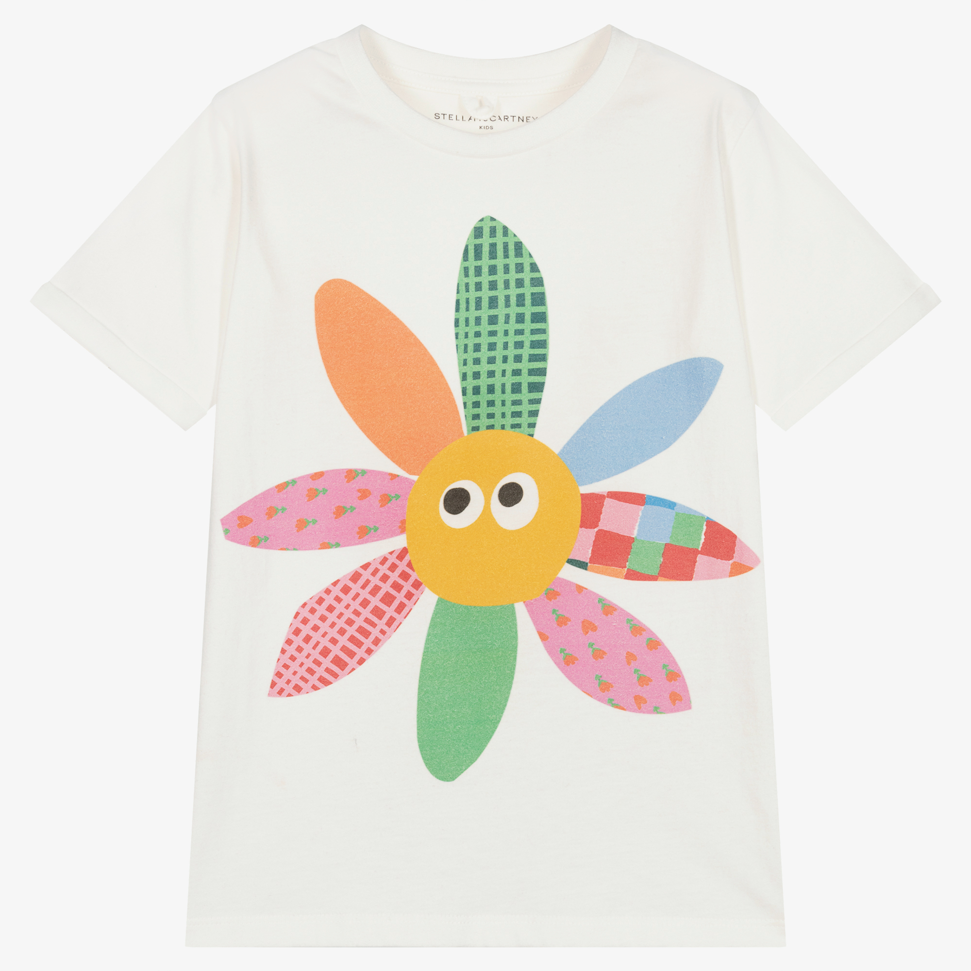 Stella McCartney Kids - Girls Ivory Organic Cotton Parrot T-Shirt ...