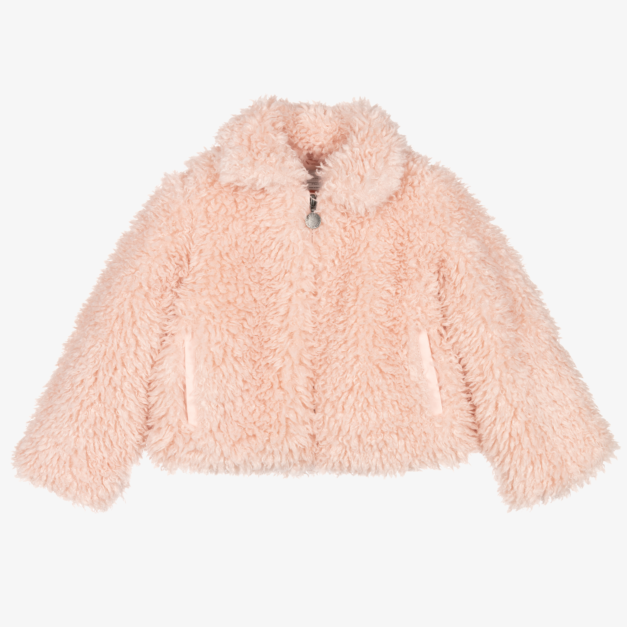 Stella Mccartney Kids - Girls Pink Teddy Fleece Jacket | Childrensalon