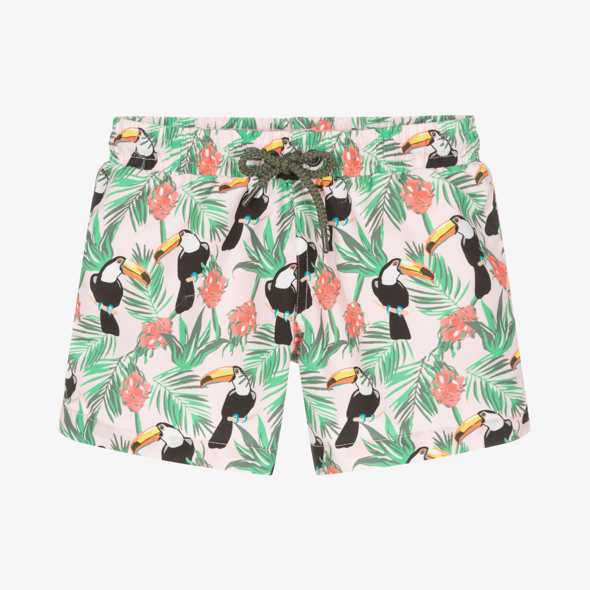 Sunuva - Green Hibiscus Swim Shorts | Childrensalon