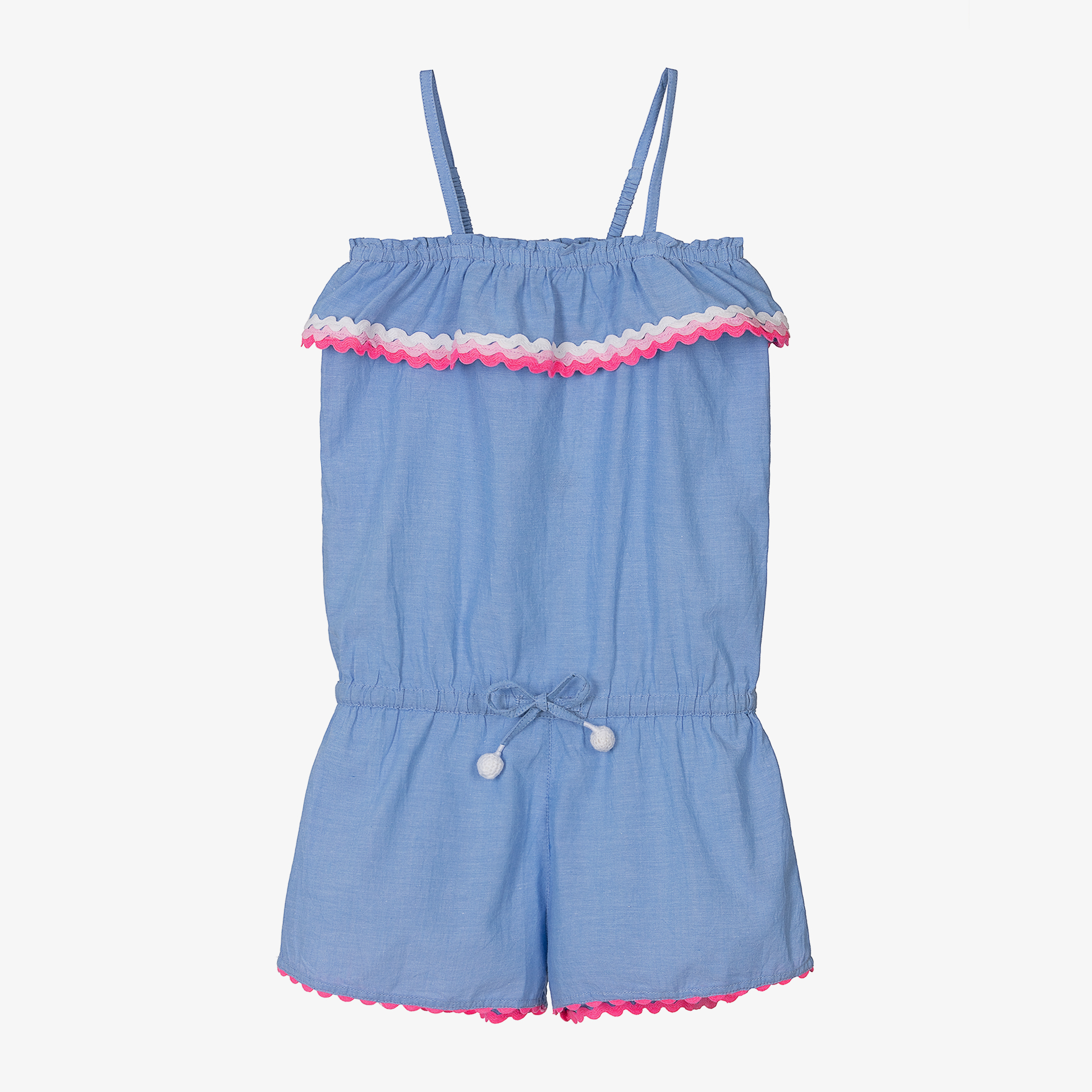 Sunuva - Teen Girls Blue Floral Cotton Playsuit | Childrensalon