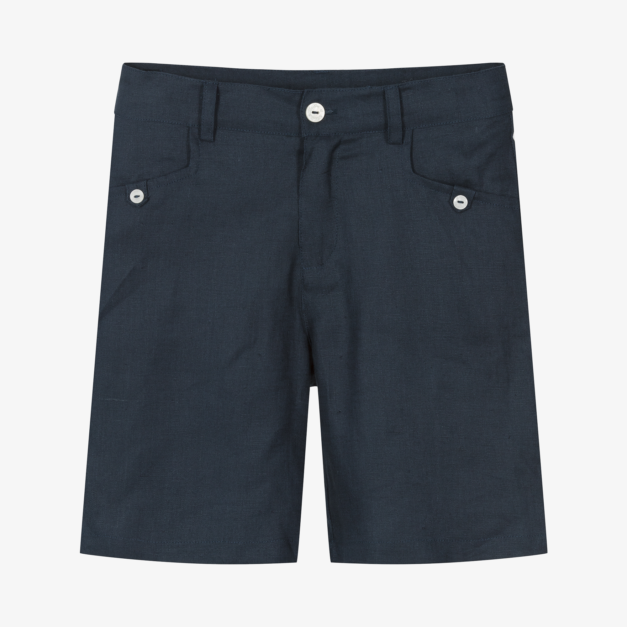 Tartine et Chocolat - Girls Blue Linen Shorts | Childrensalon