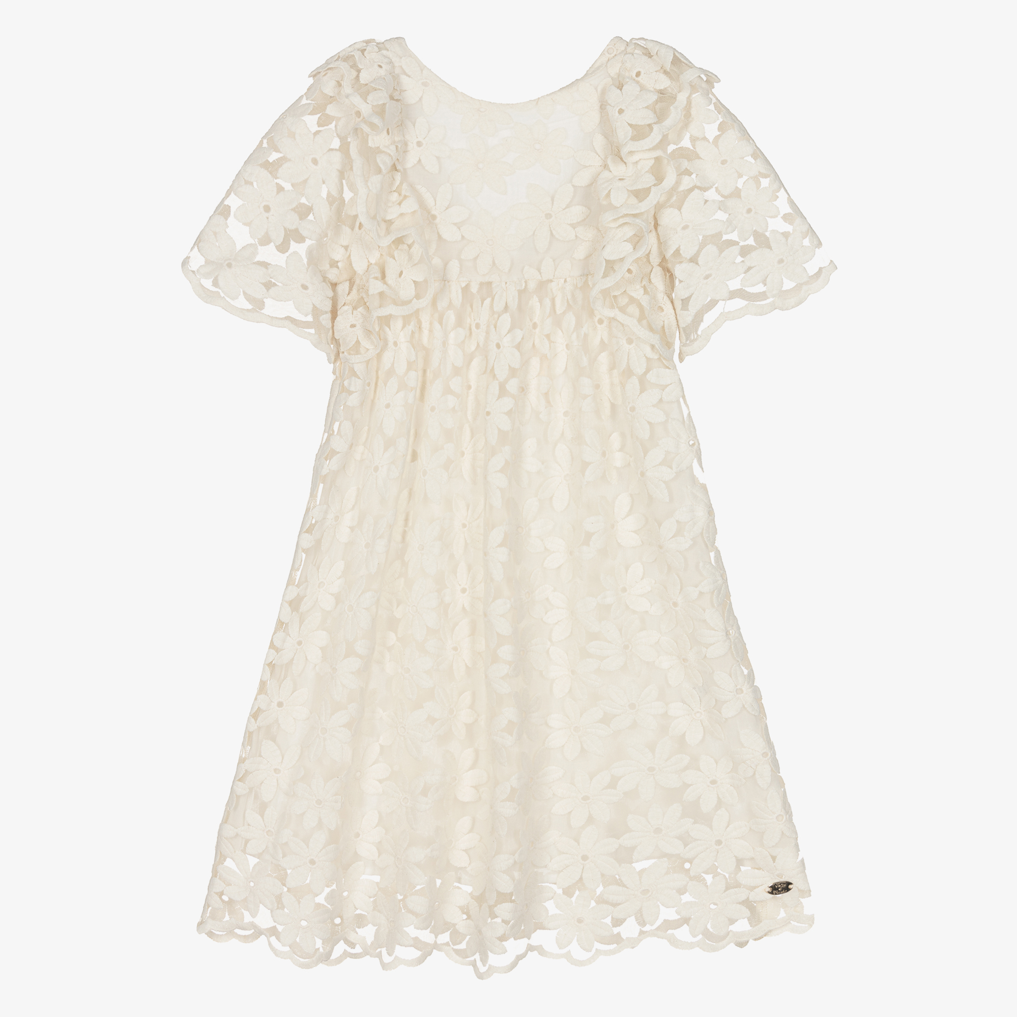 Tartine et Chocolat - White Embroidered Dress | Childrensalon