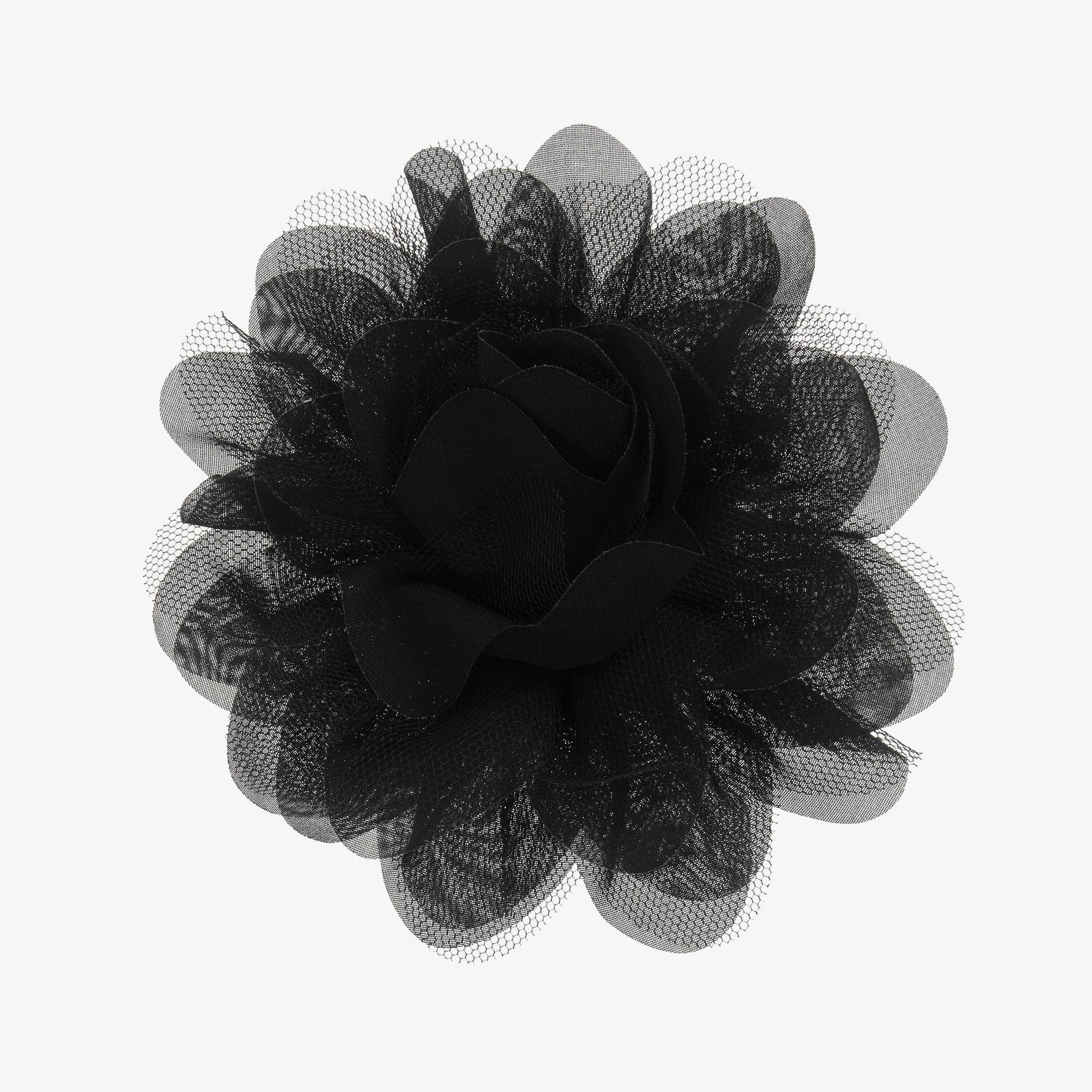The Tiny Universe - Black Flower Hair Clip (15cm) | Childrensalon