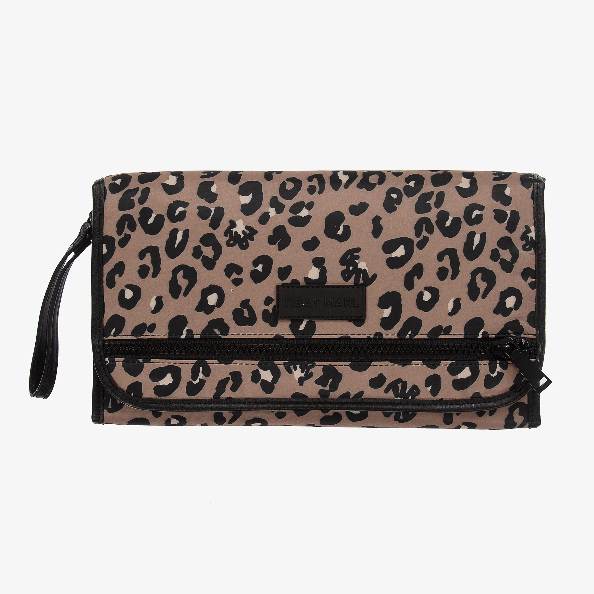 TIBA MARL Beige Leopard Print Changing Mat Clutch 56cm