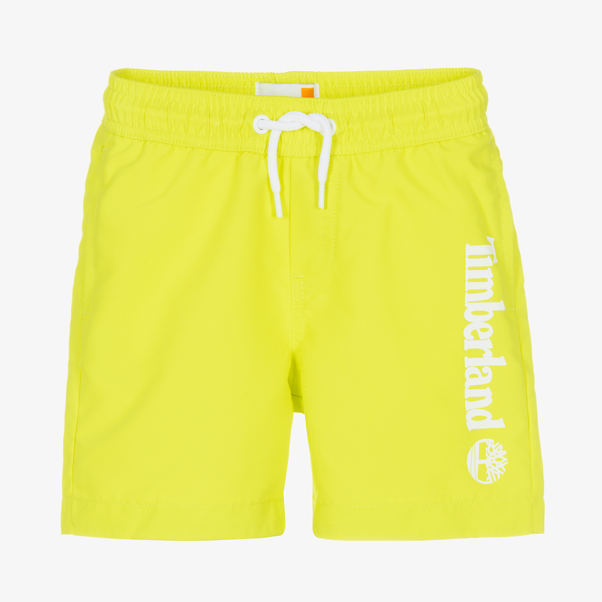 Timberland - Yellow Logo Swim Shorts | Childrensalon