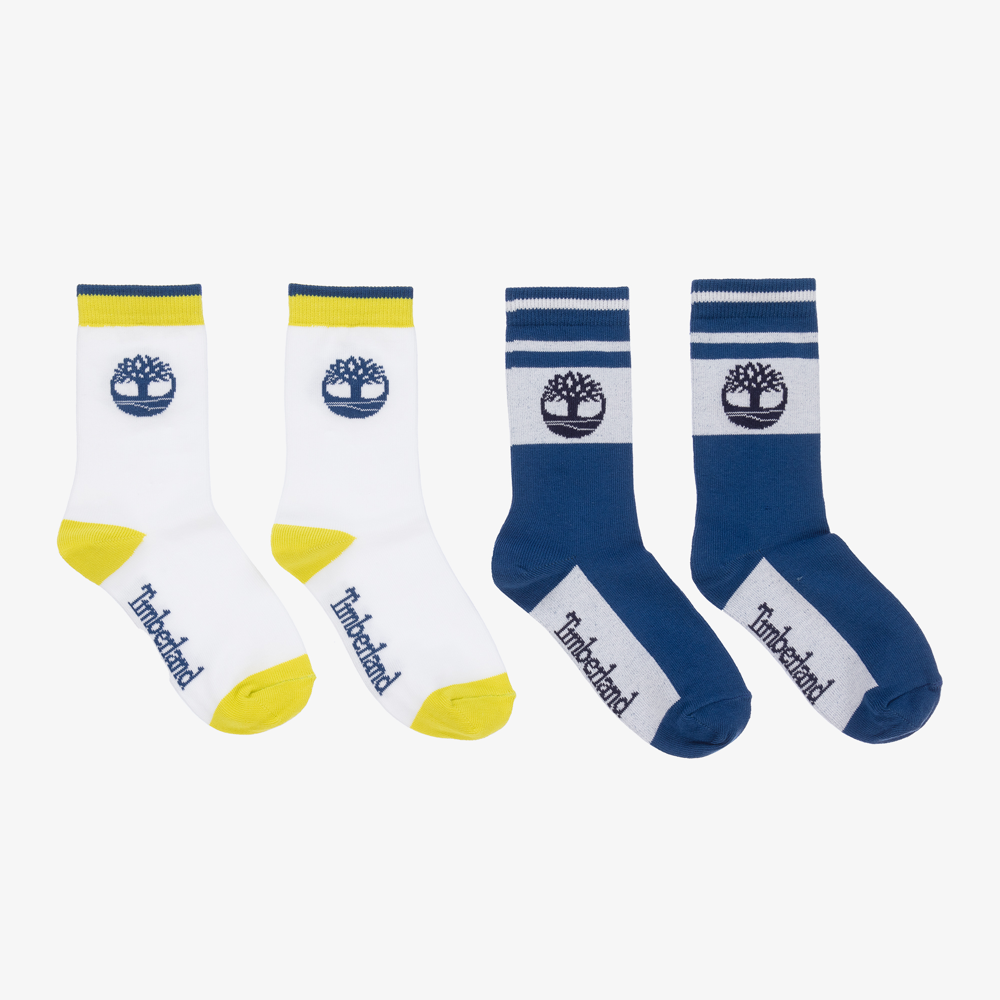 Quinto Vuelo Extracción Timberland - Teen Boys Blue & White Ankle Socks (2 Pack) | Childrensalon