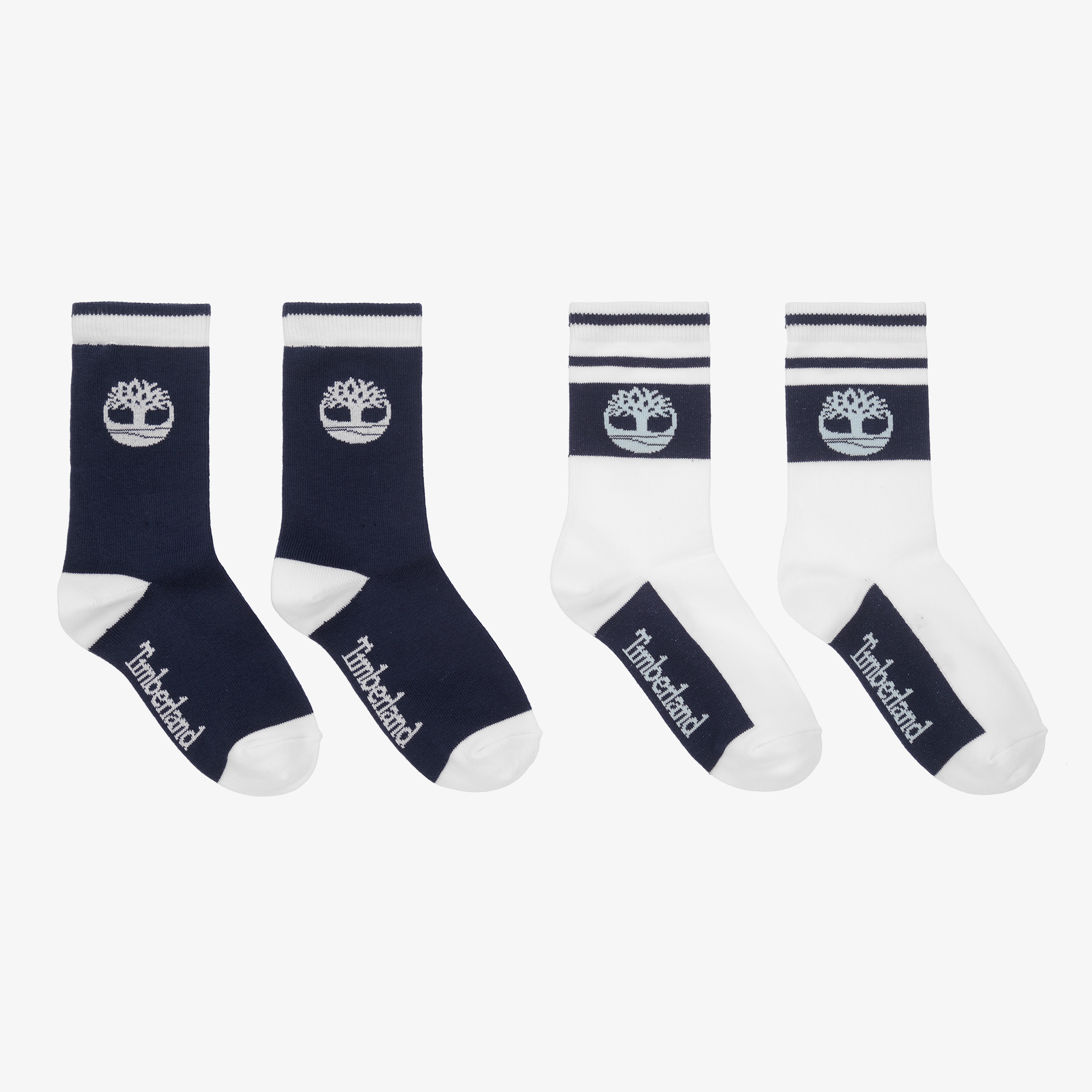 Quinto Vuelo Extracción Timberland - Teen Boys Blue & White Ankle Socks (2 Pack) | Childrensalon