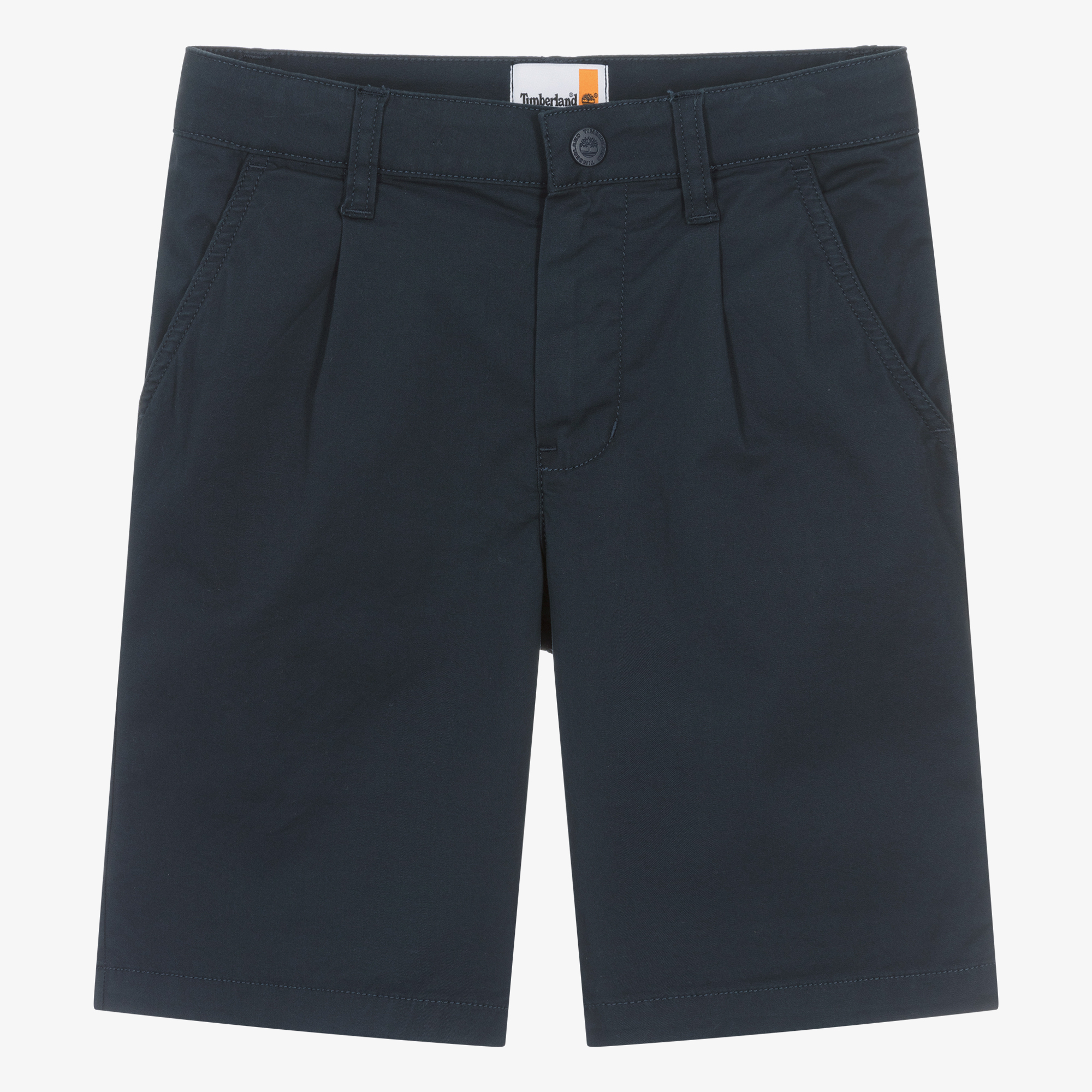 Timberland - Blue Cotton Logo Shorts | Childrensalon
