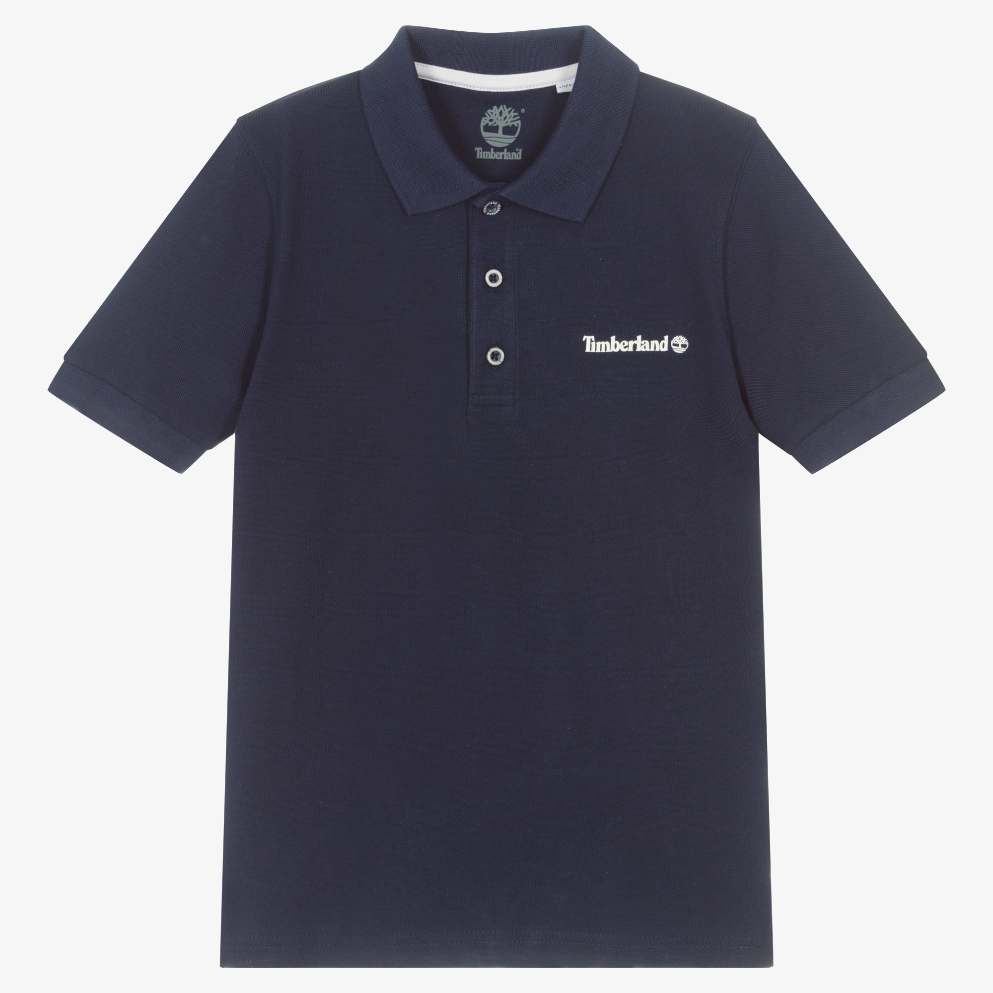 Timberland - Boys Navy Blue Cotton Polo Top | Childrensalon