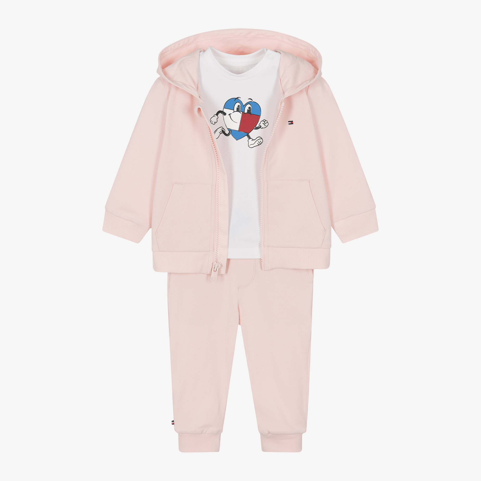 Pink tommy shop hilfiger tracksuit