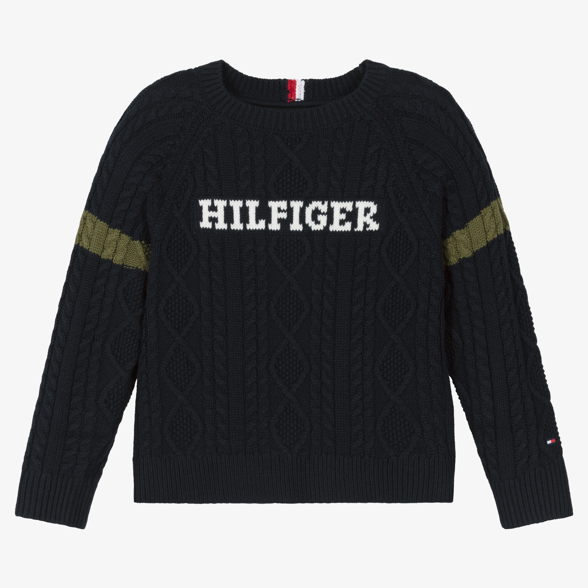 Tommy Hilfiger - Boys Sweater Blue | Childrensalon Navy Knit Cable