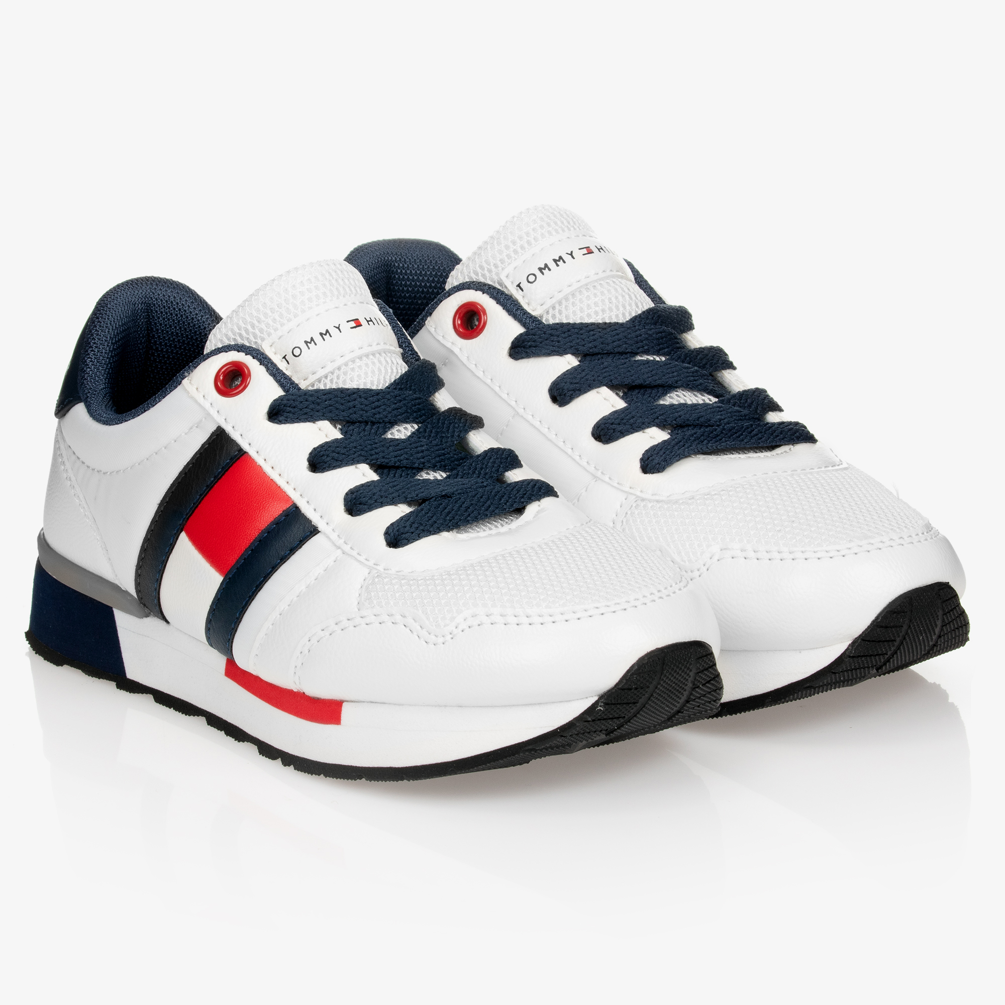 Lace-Up Logo Trainers, Blue