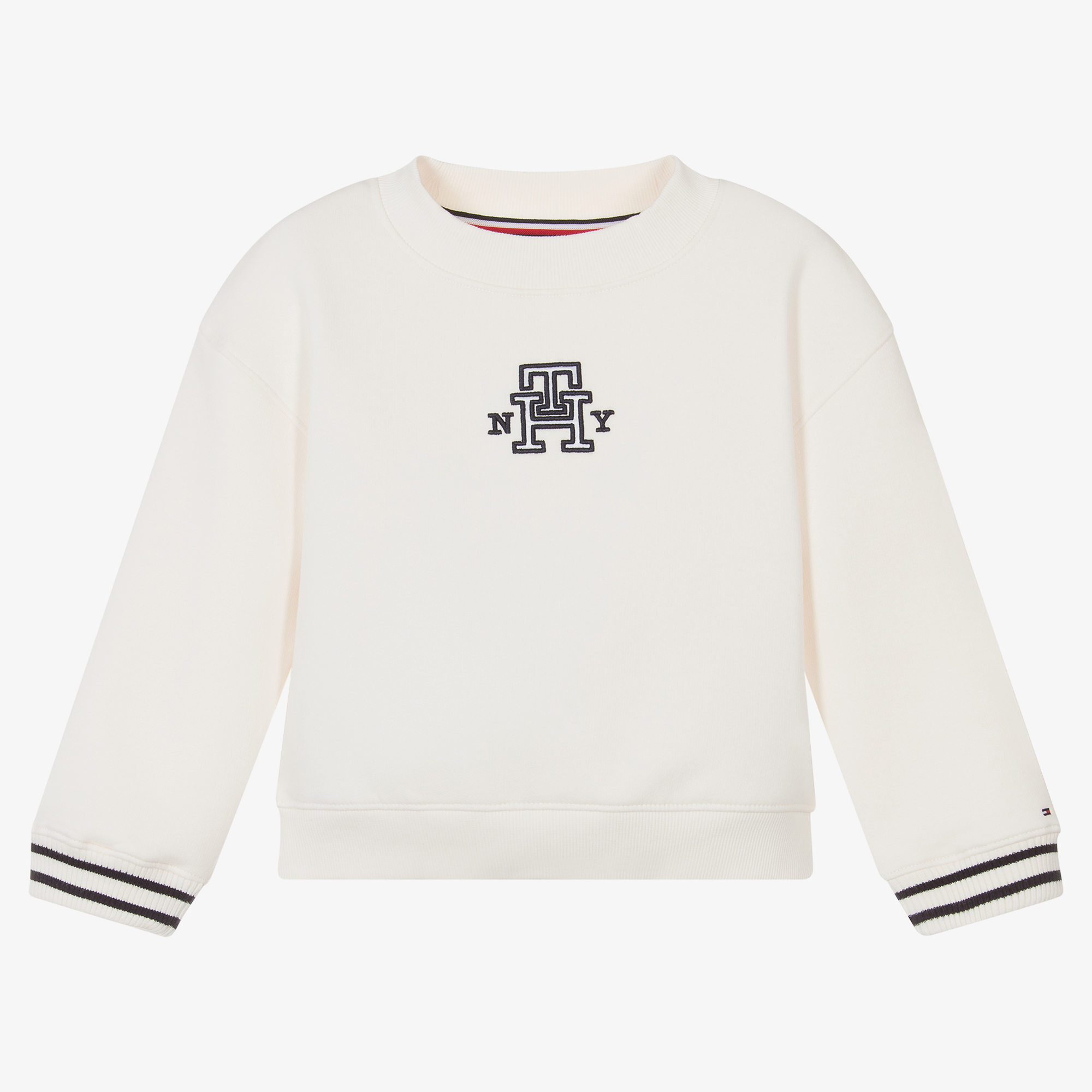 Tommy Hilfiger - Girls Ivory Cotton Monogram Sweatshirt