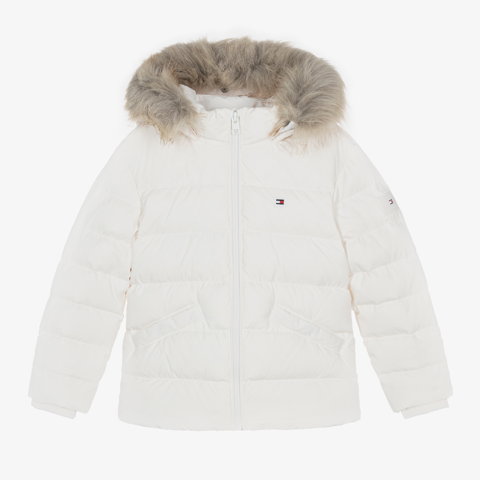 Tommy Hilfiger Girls Ivory Down Padded Jacket