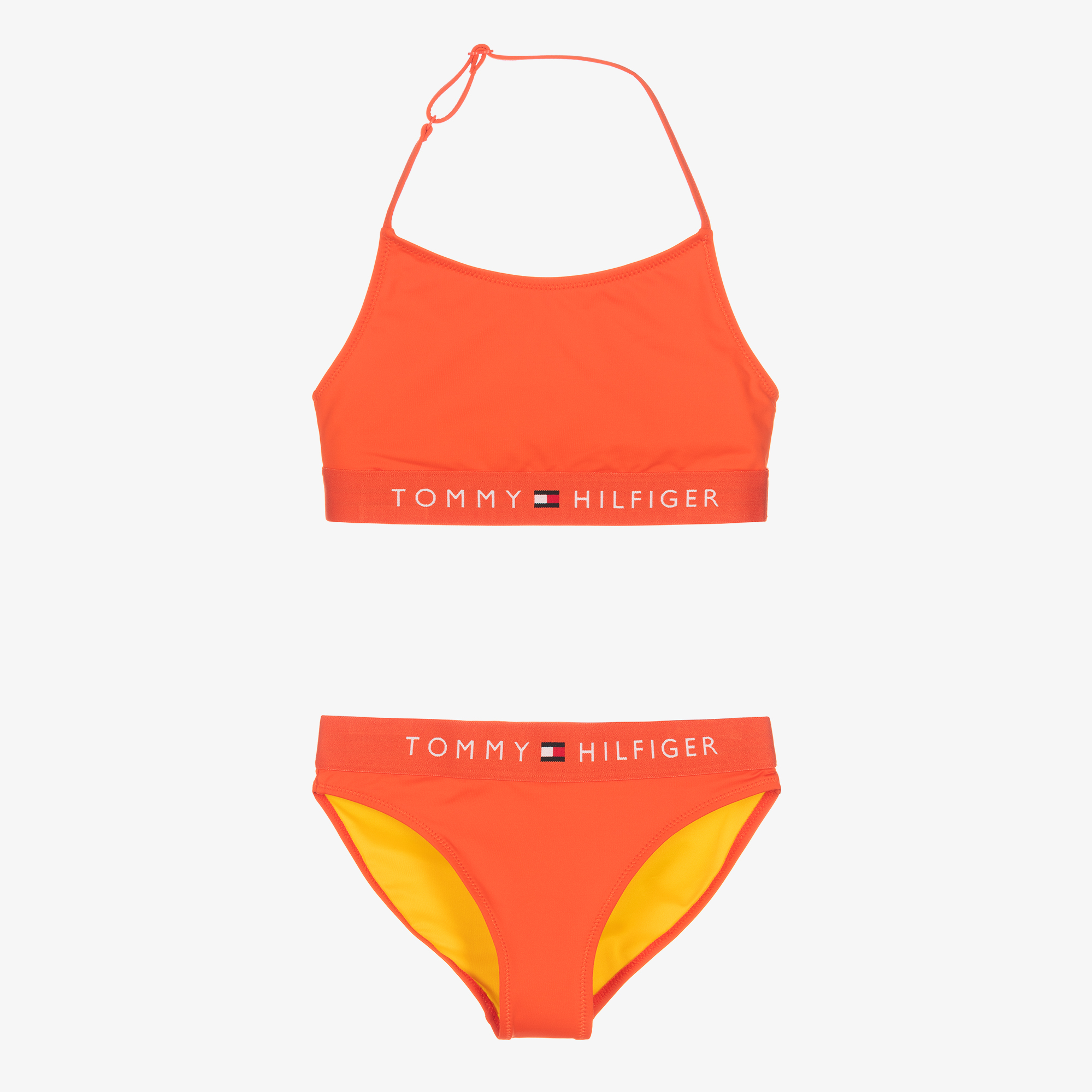 Tommy Hilfiger - Girls Halter Neck Logo Bikini | Childrensalon