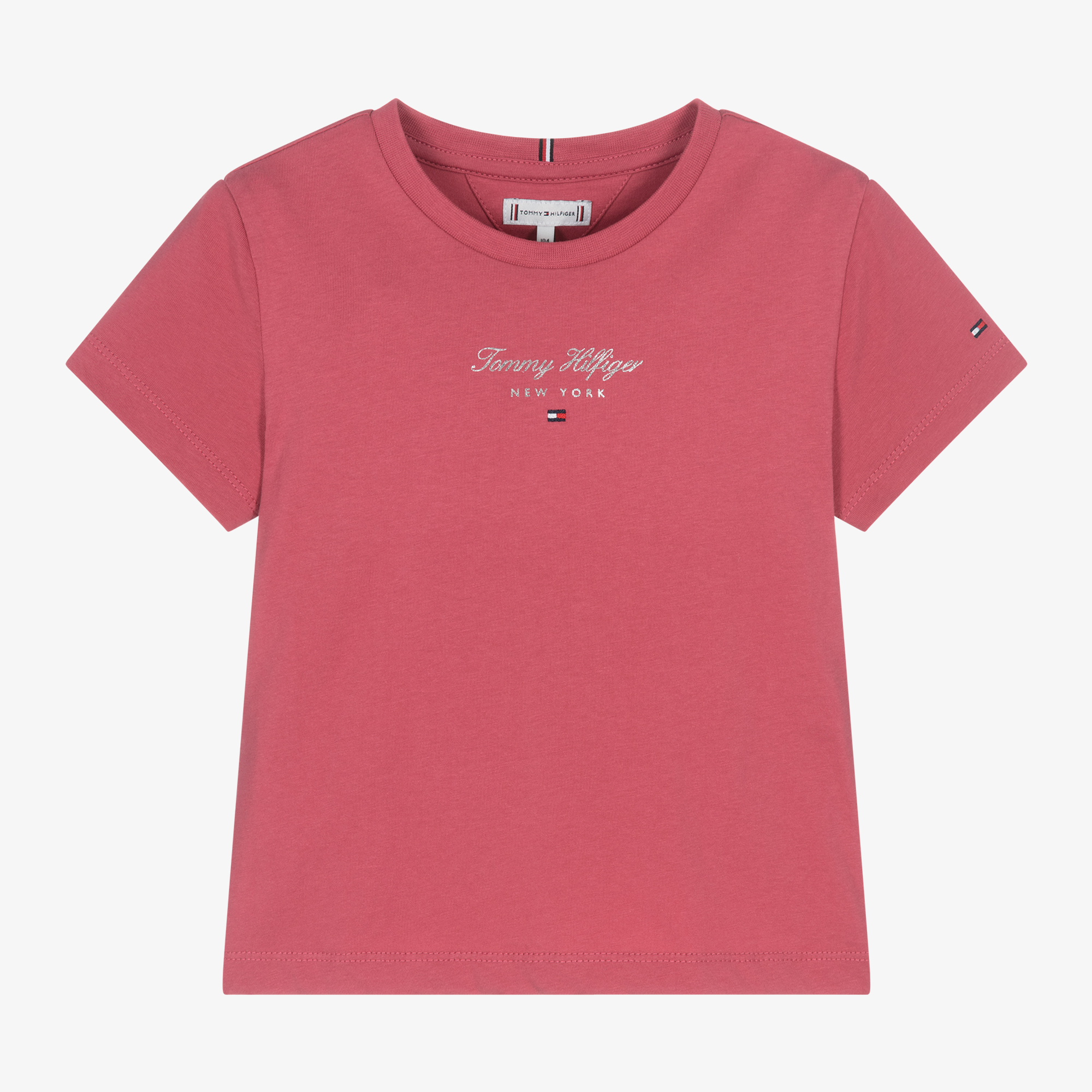 Tommy Hilfiger Girls Pink Cotton T Shirt