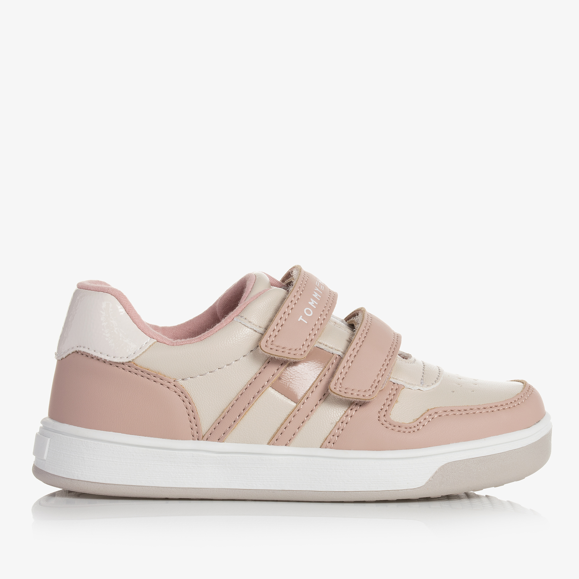 Tommy Hilfiger Baskets Velcro rose et ivoire Childrensalon