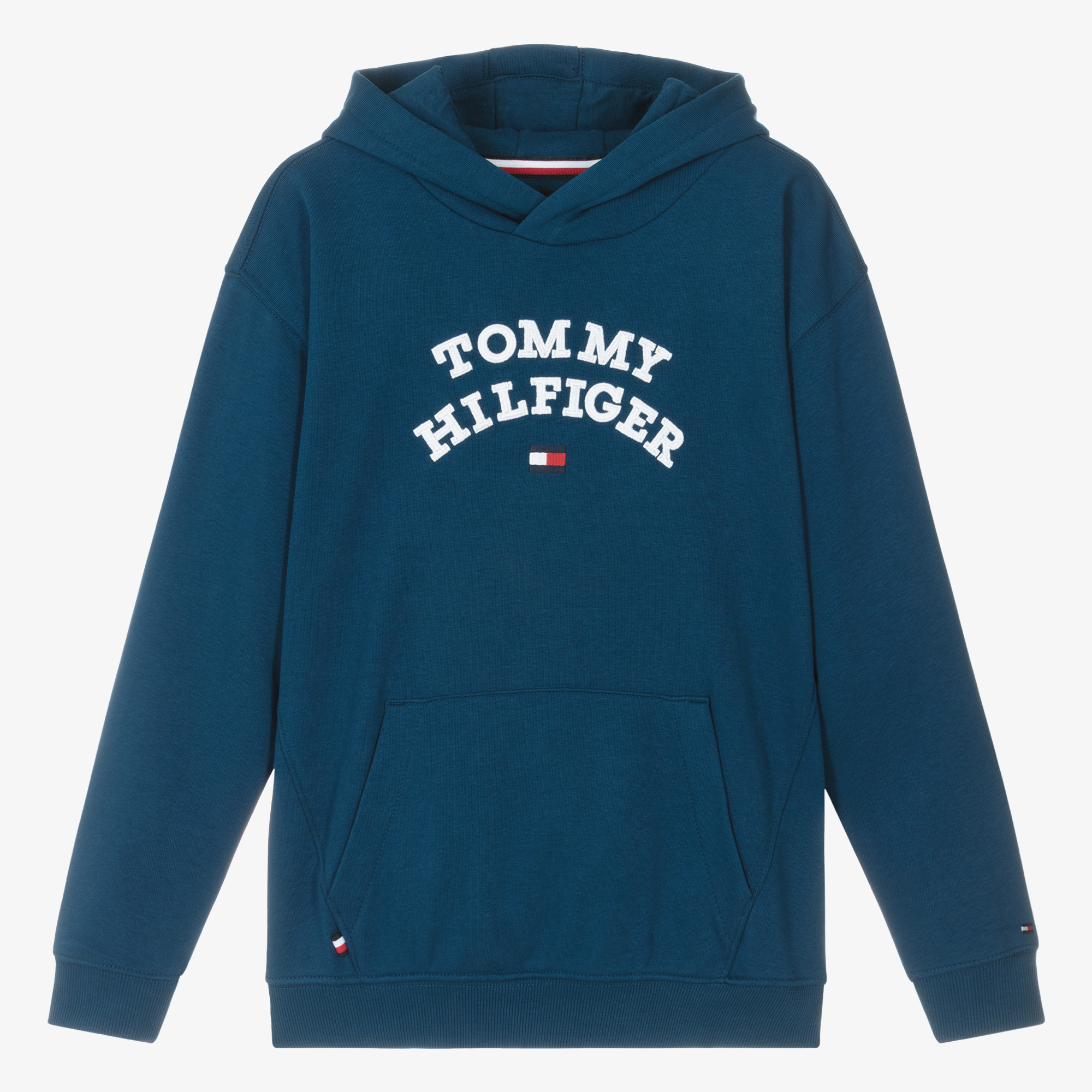 Tommy Hilfiger - Ivory Cotton Logo Hoodie | Childrensalon