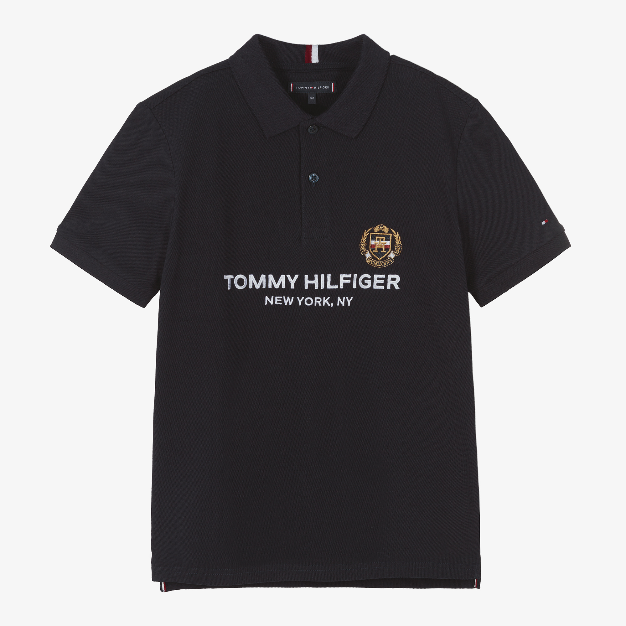 Tommy Hilfiger - Teen Blue & Grey Polo Shirt | Childrensalon