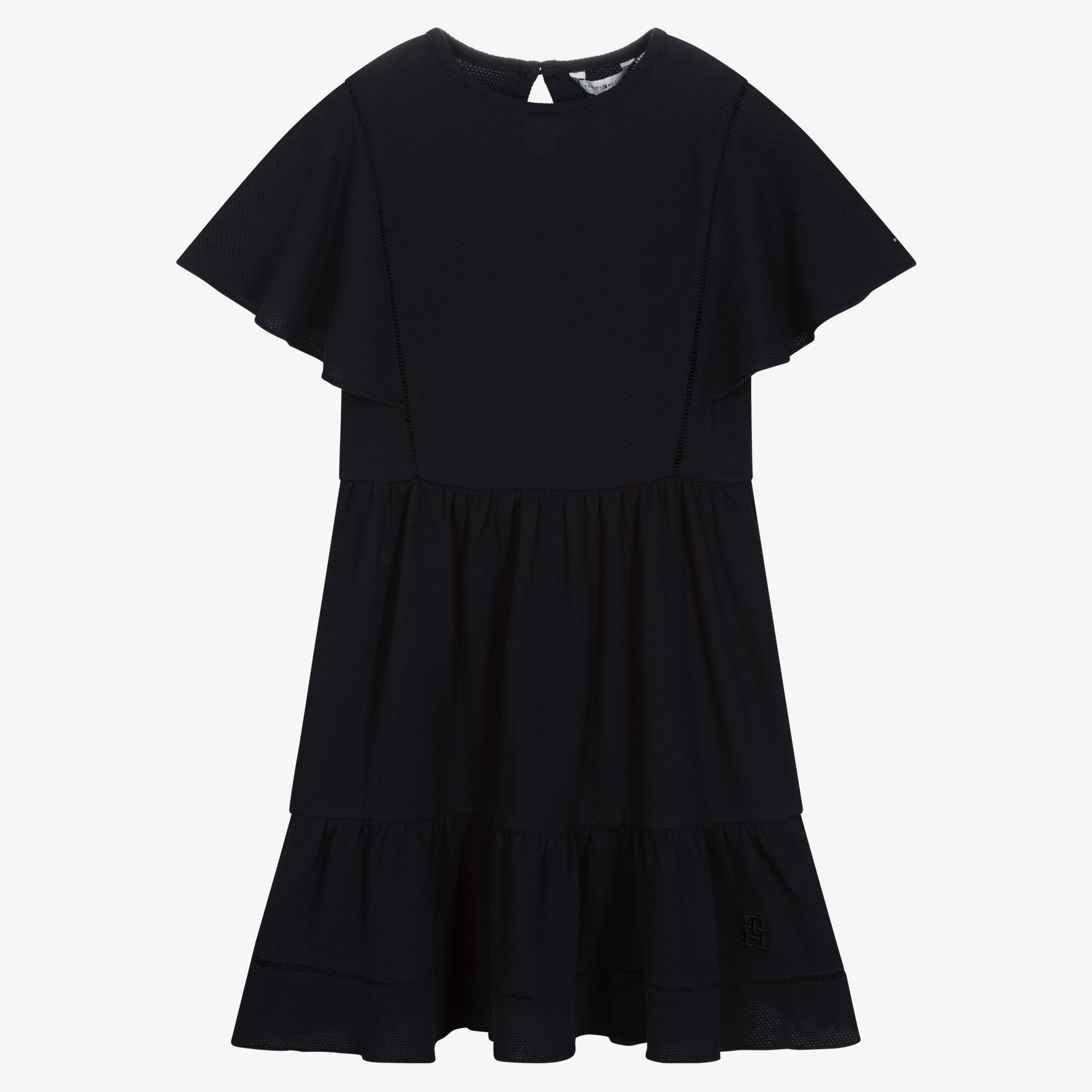 Tommy Hilfiger - Girls Black Chiffon Dress | Childrensalon