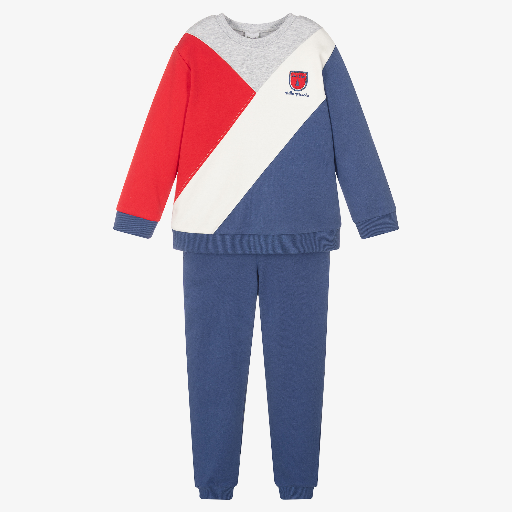 Angel's Face - Girls Blue Velour Tracksuit | Childrensalon