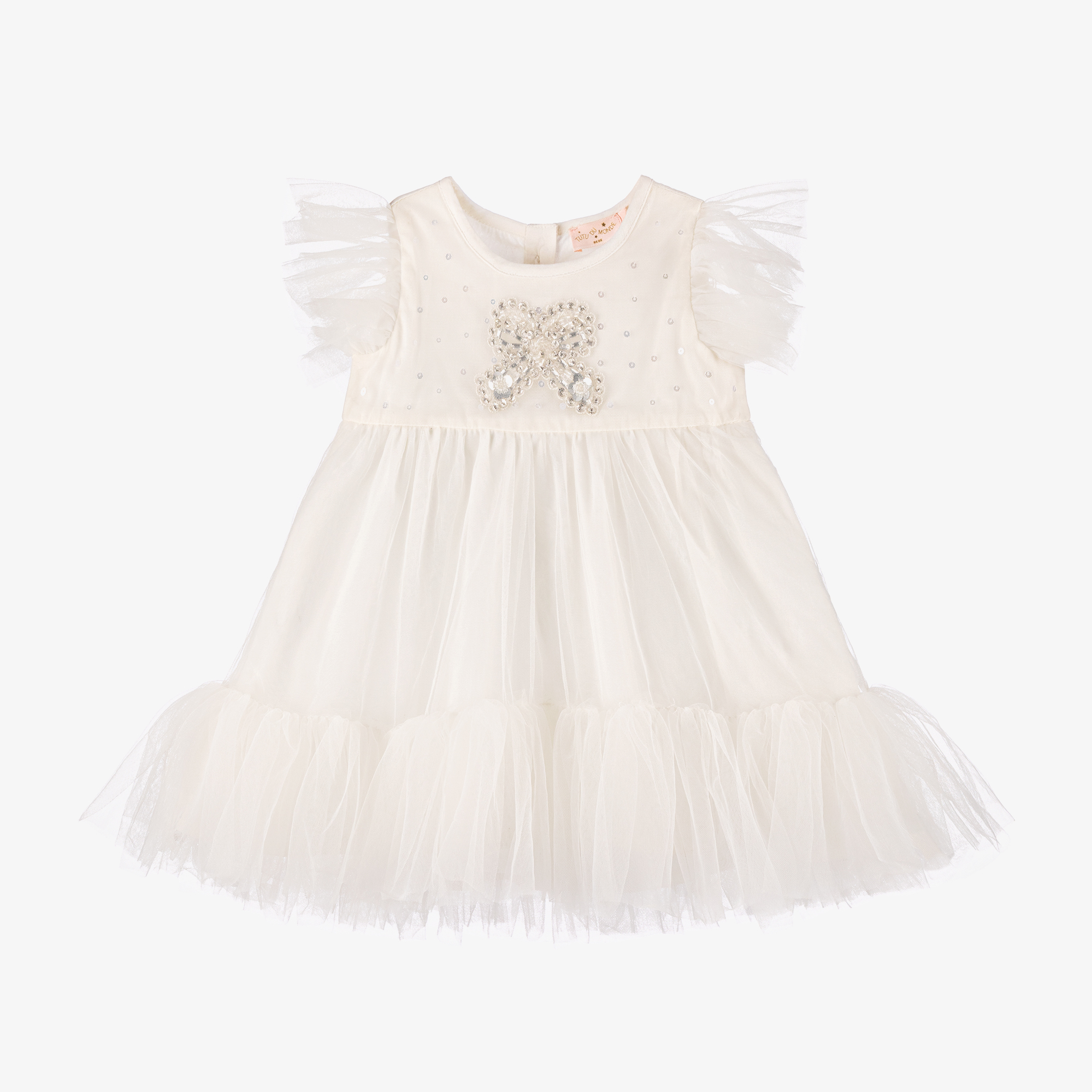 NWT outlets White ruffle tulle dress size M/6